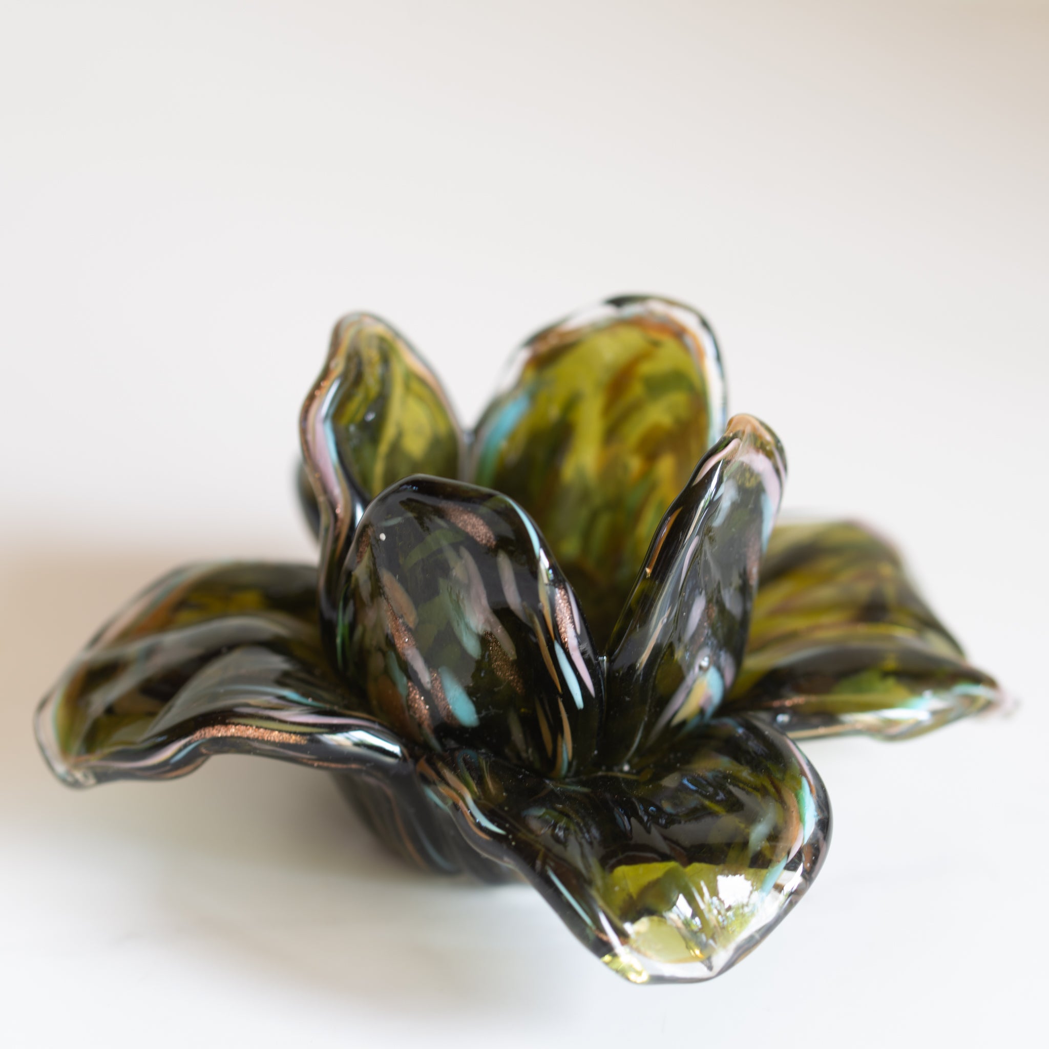 Messina Glass Candleholder | Green