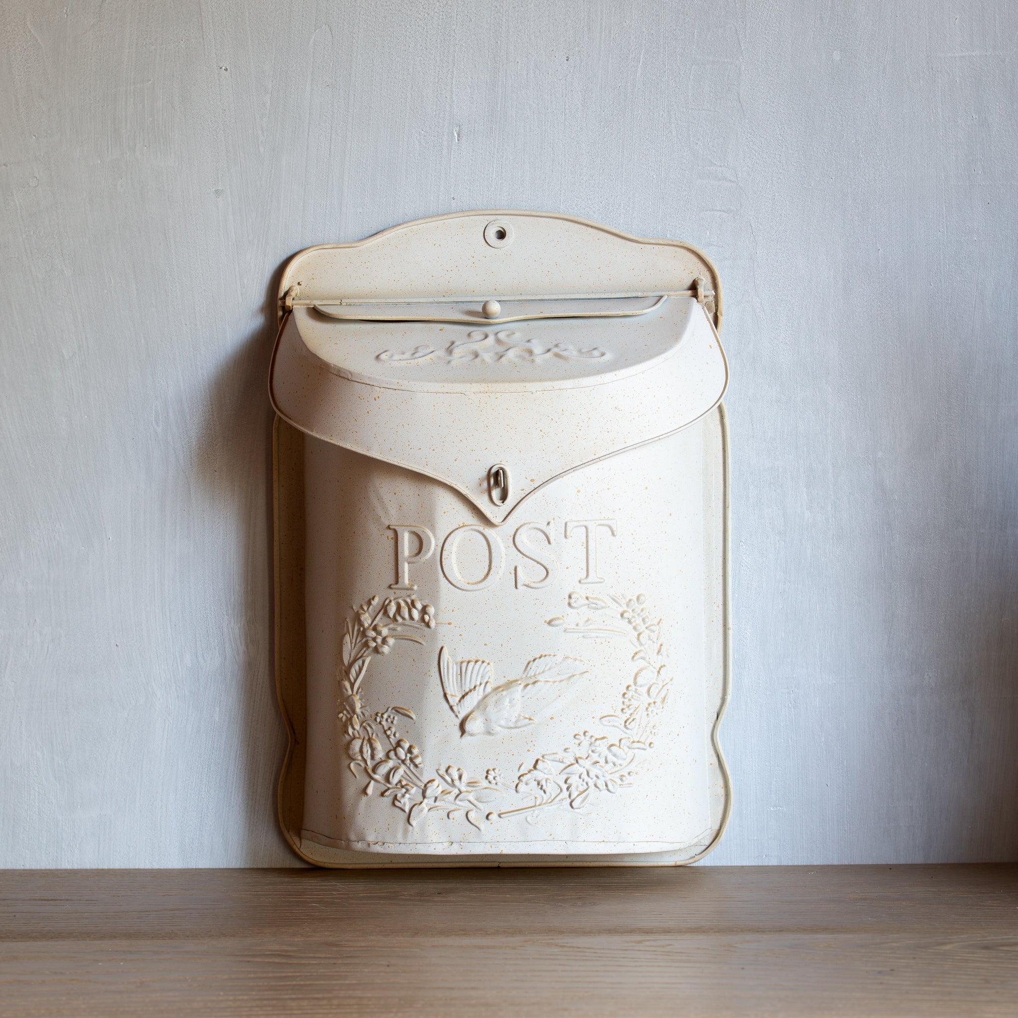 Metal Post Box | Winter White