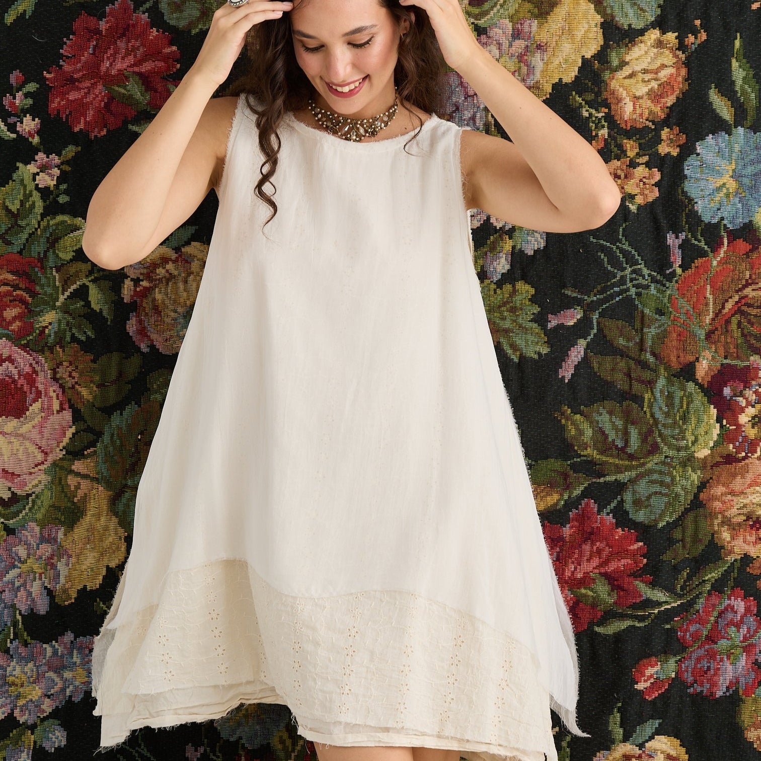 Arabesque Layered Dress | Cream | OS