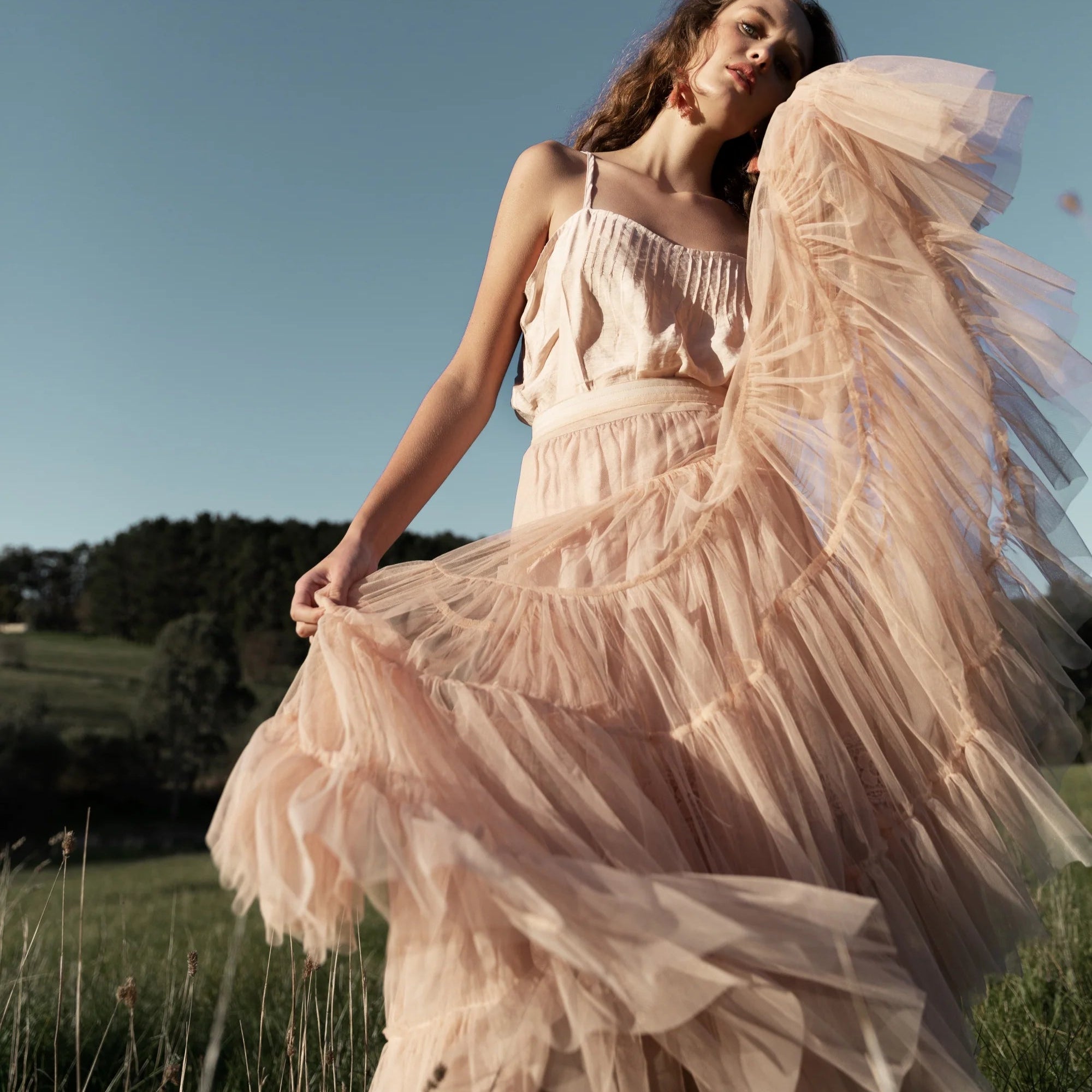 Celeste Tulle Skirt | Blush