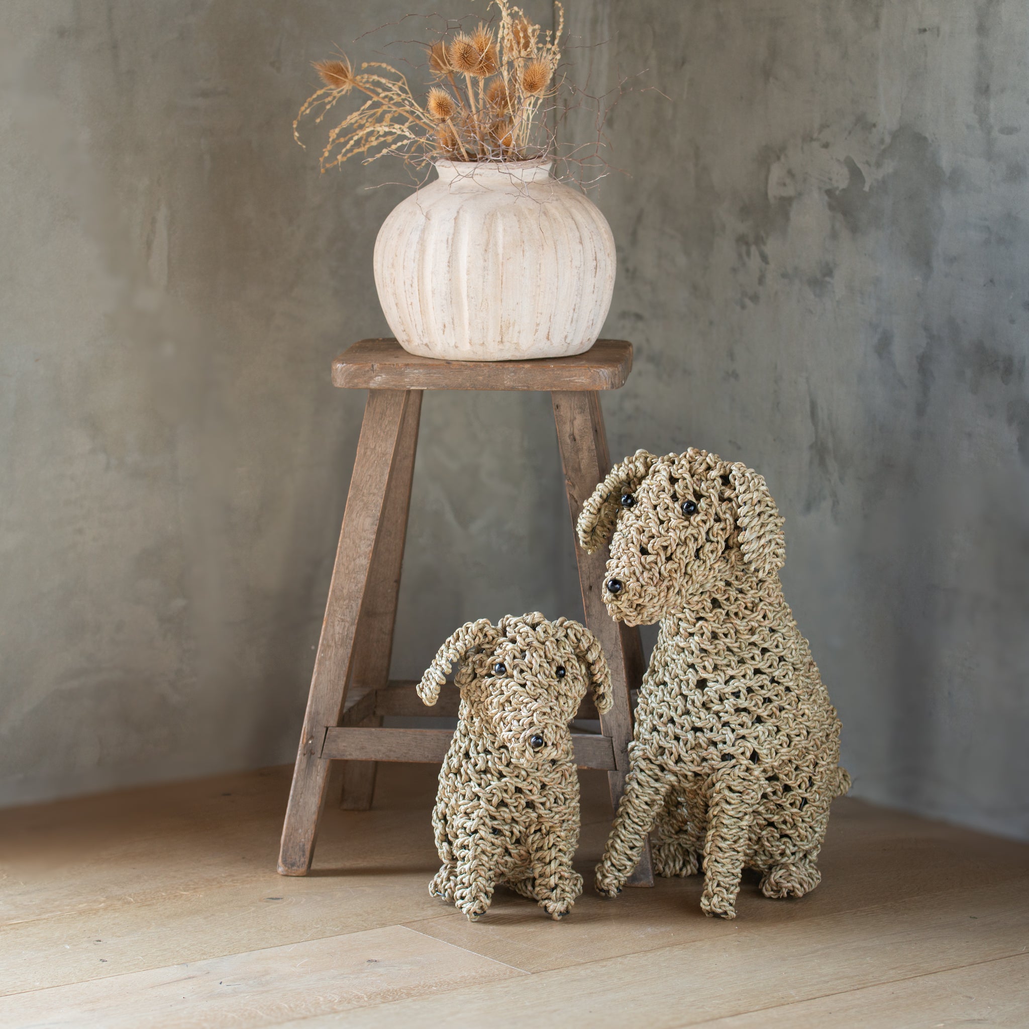 Woven Seagrass Dog | Large - Natural