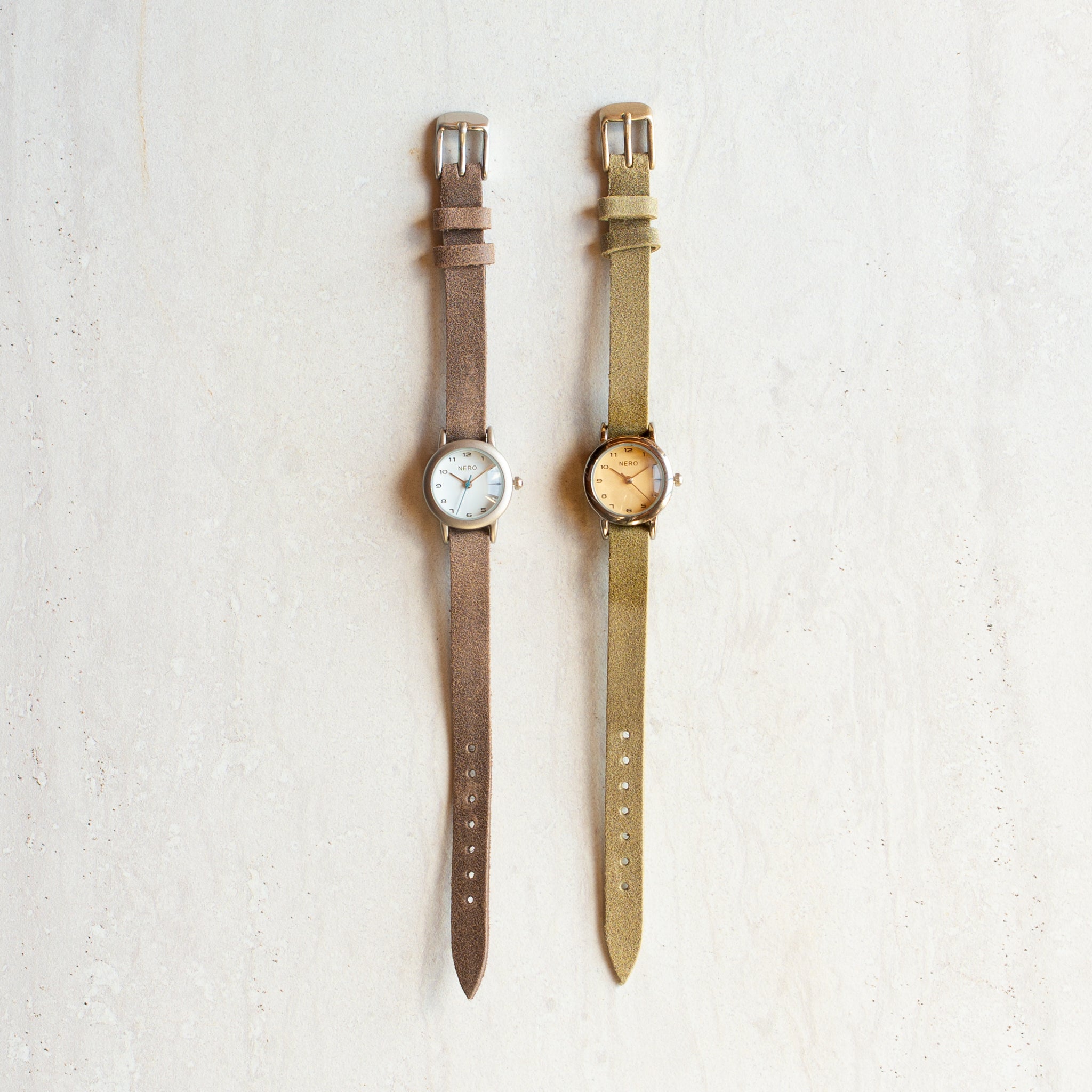 Nero Watch | Suede Strap | Olive