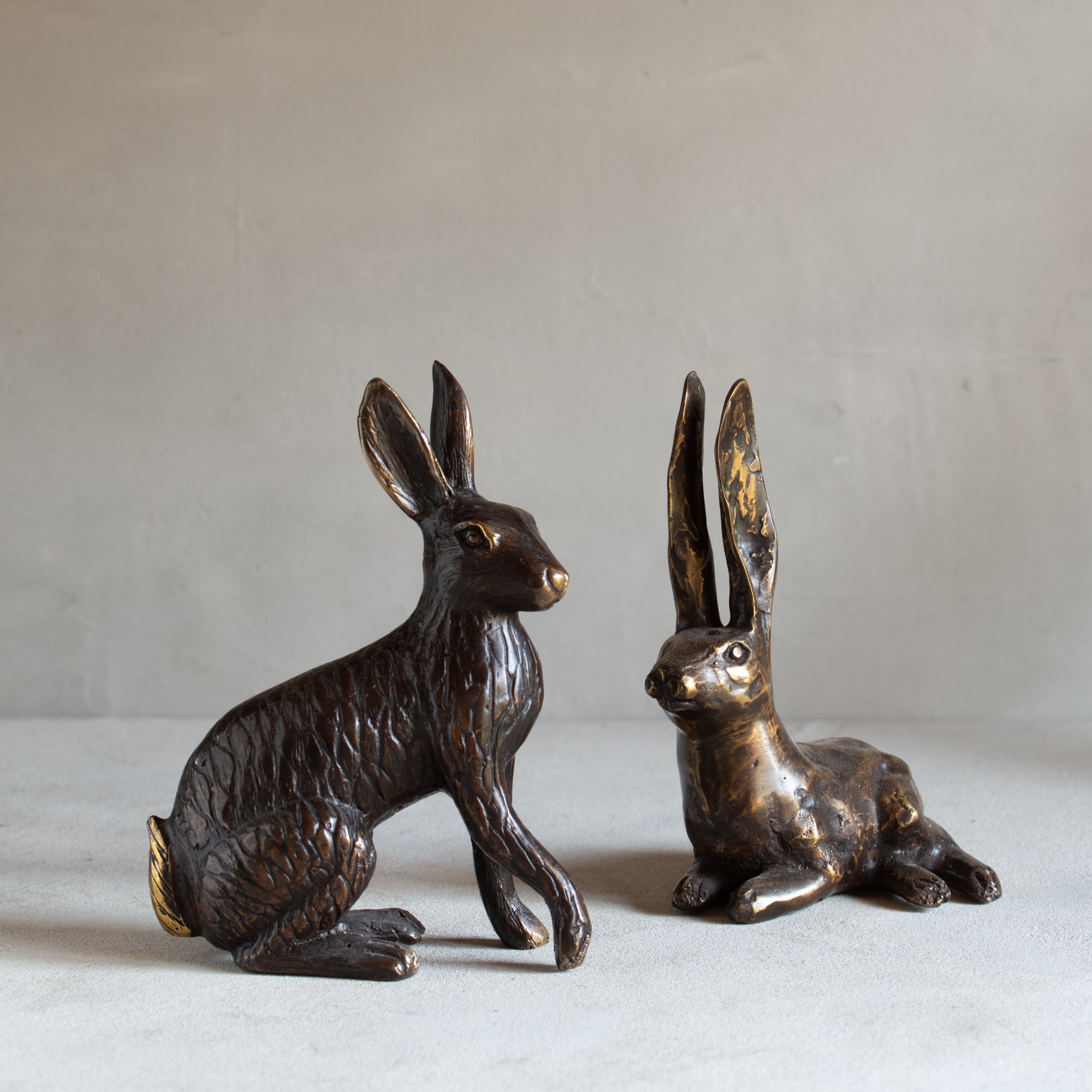 Bronze Hare Sculpture | Pensive