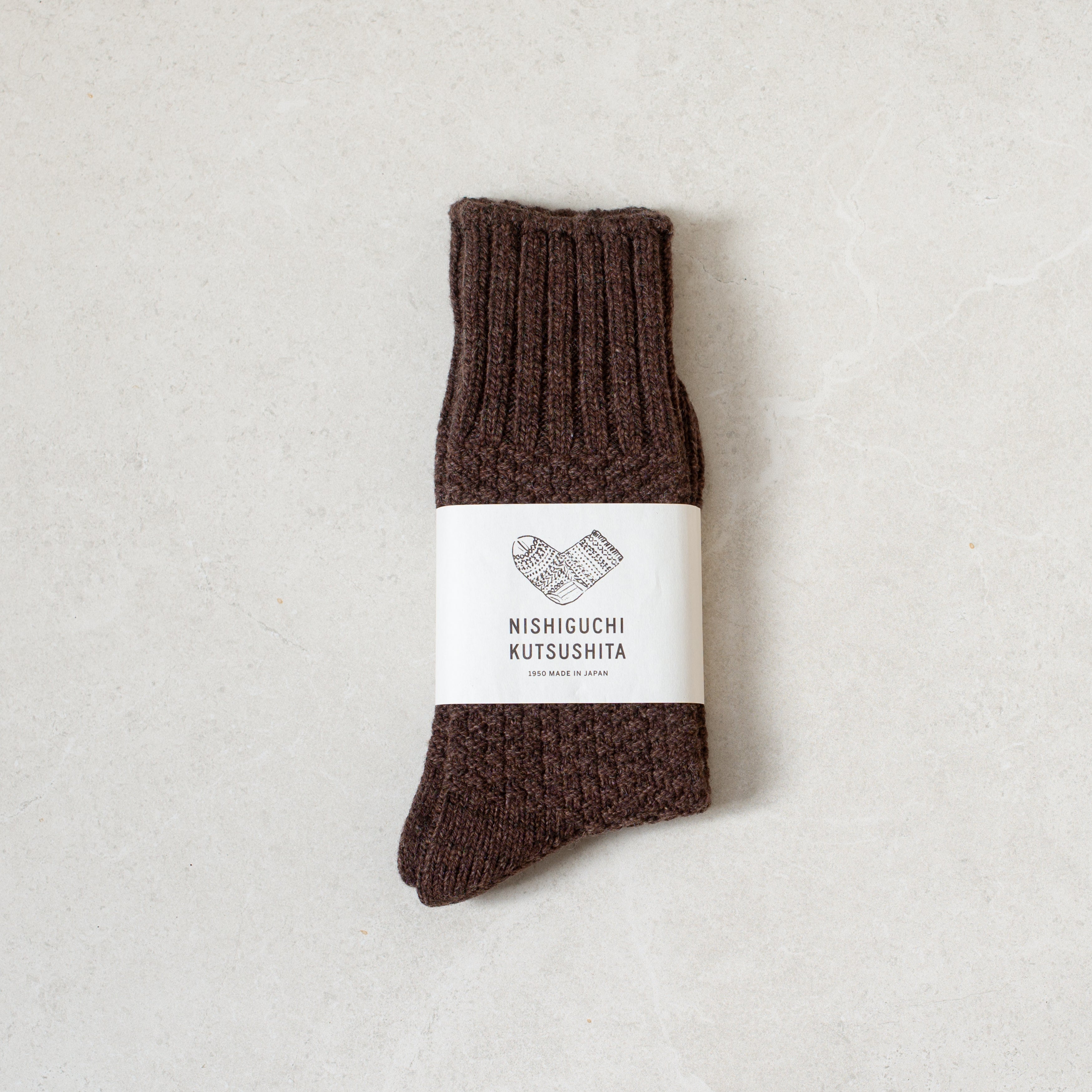 Wool Cotton Boot Socks | Mocha