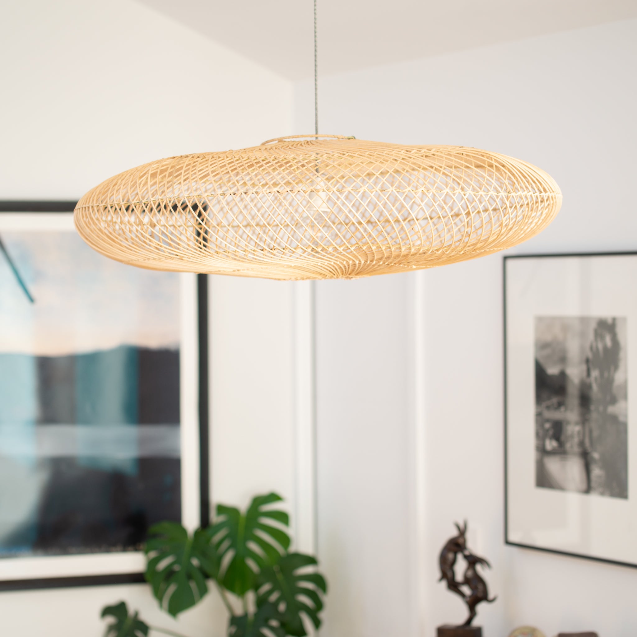 Rattan Urchin (100cm) Light Shade - Natural