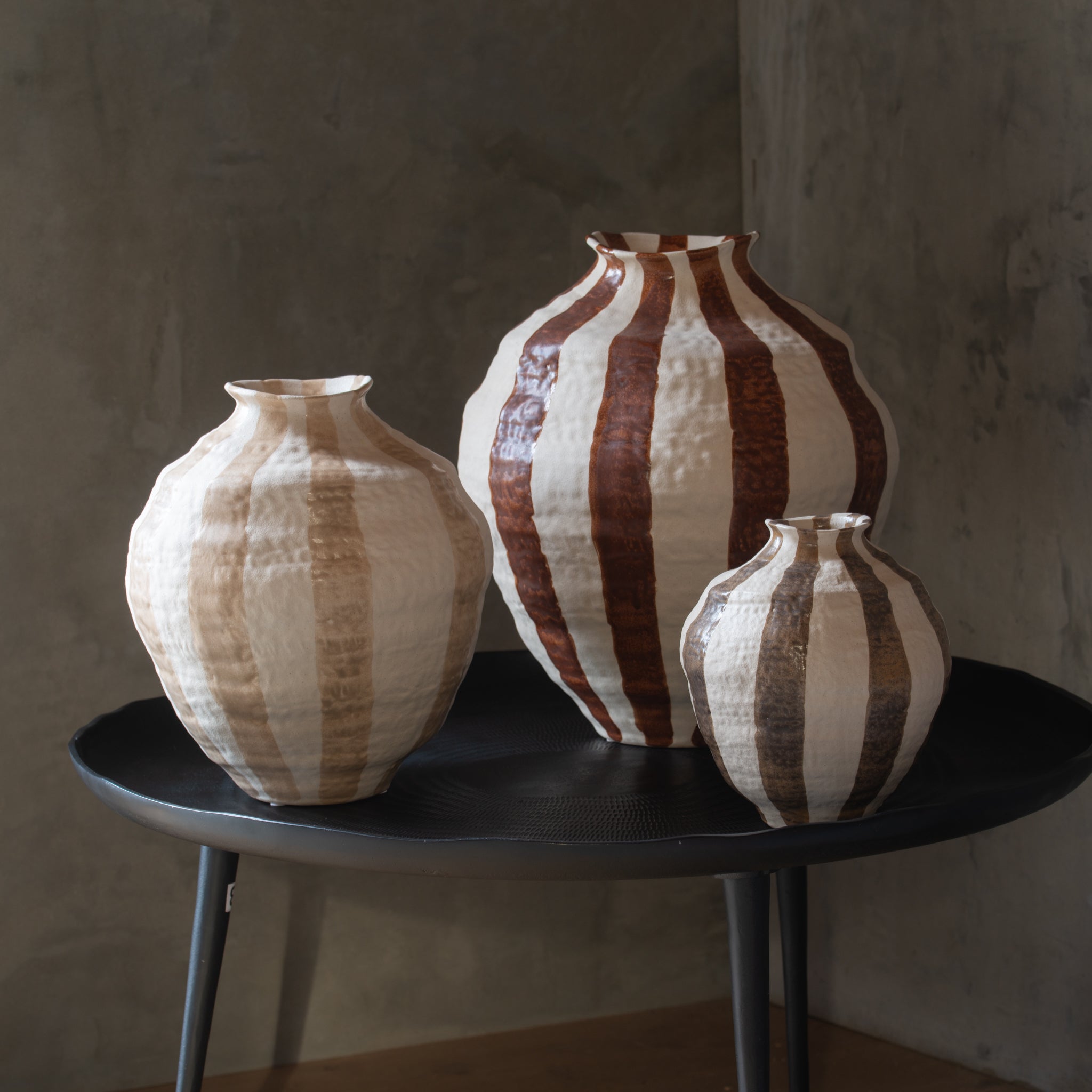 Raya Ceramic Vase Tan