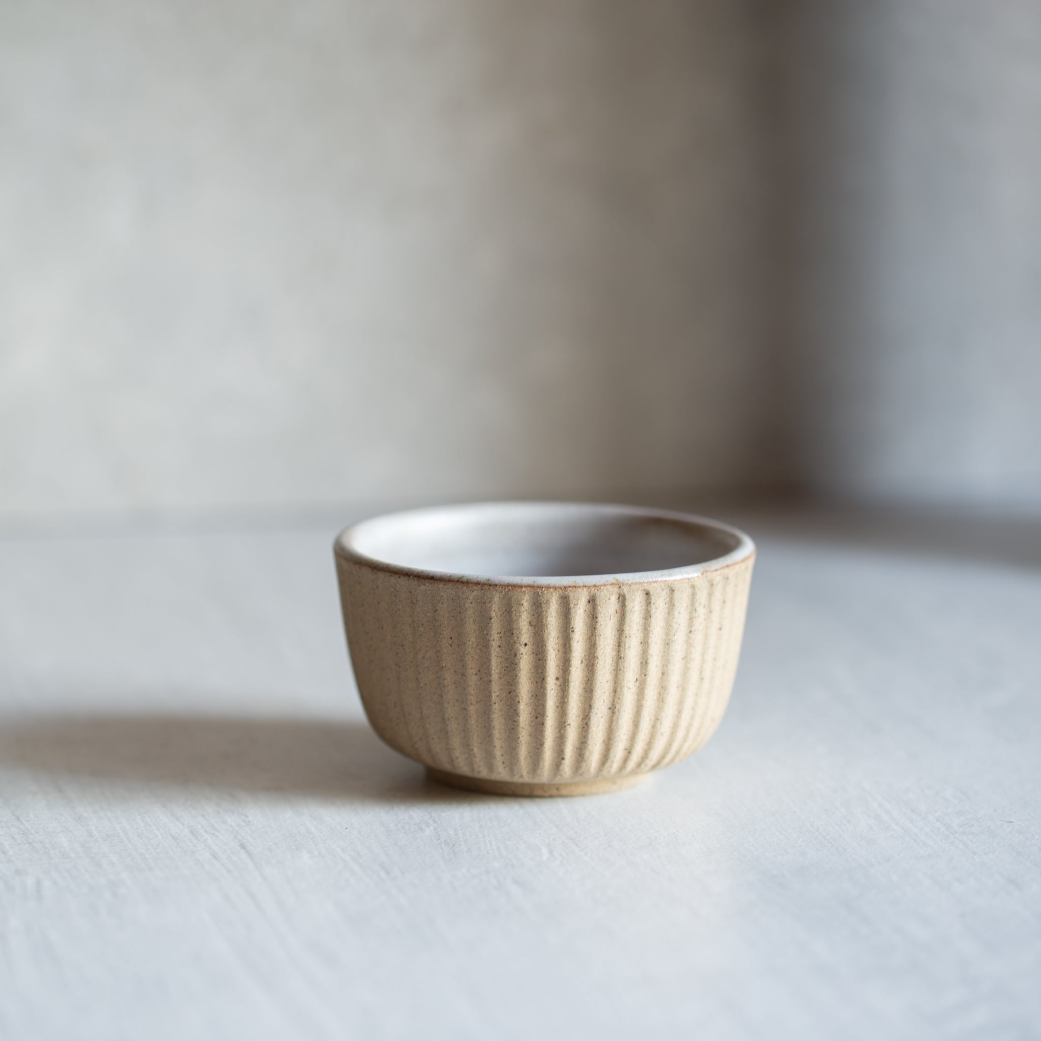 Ridged Ceramic Snack Bowl