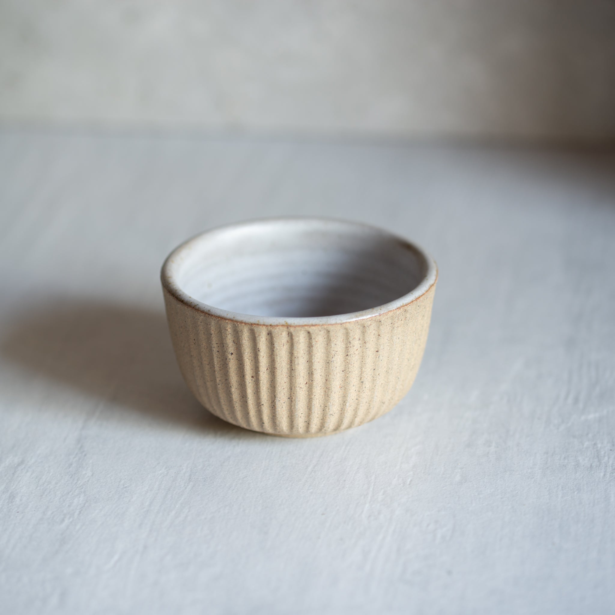 Ridged Ceramic Snack Bowl
