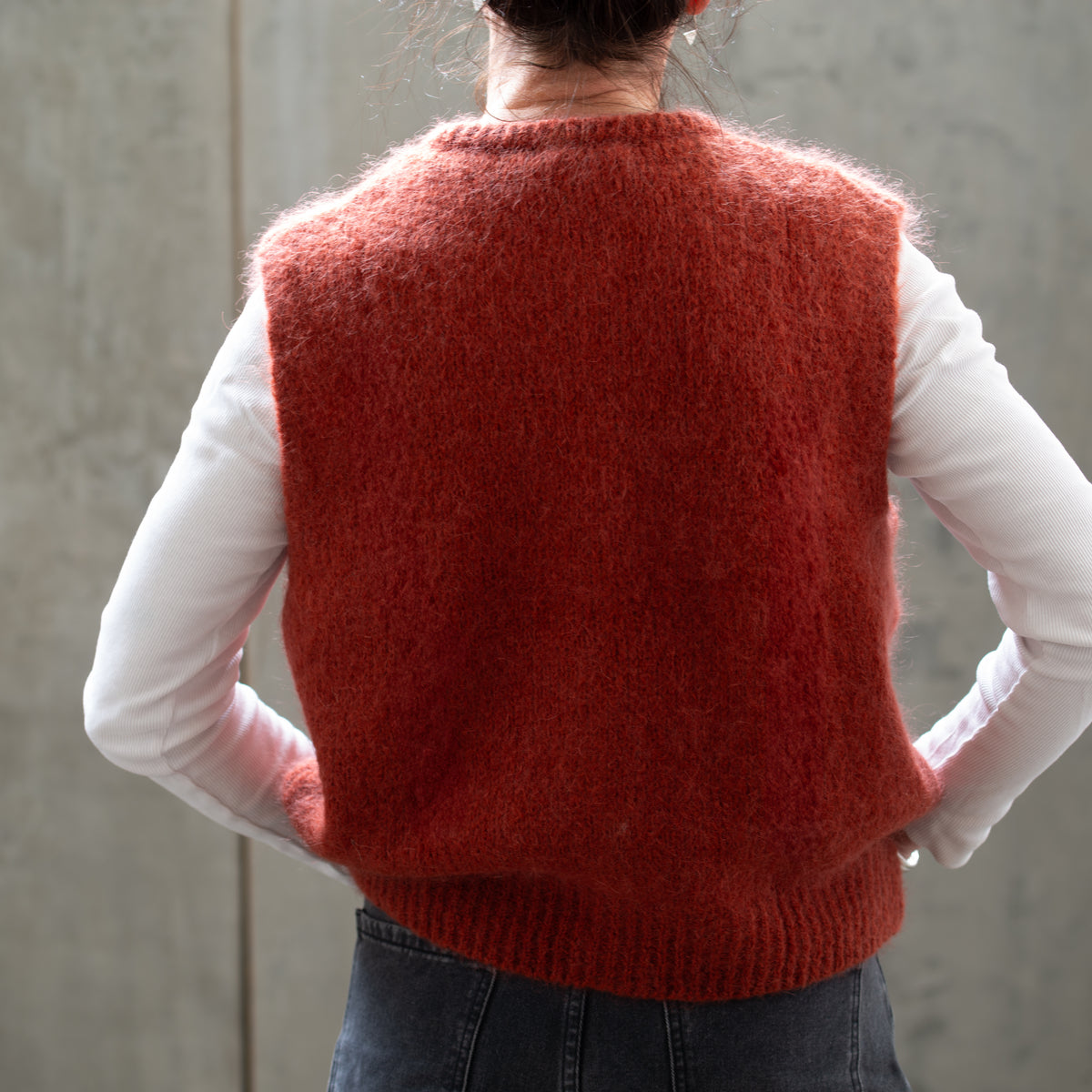 Knit Vest | OS | Terracotta