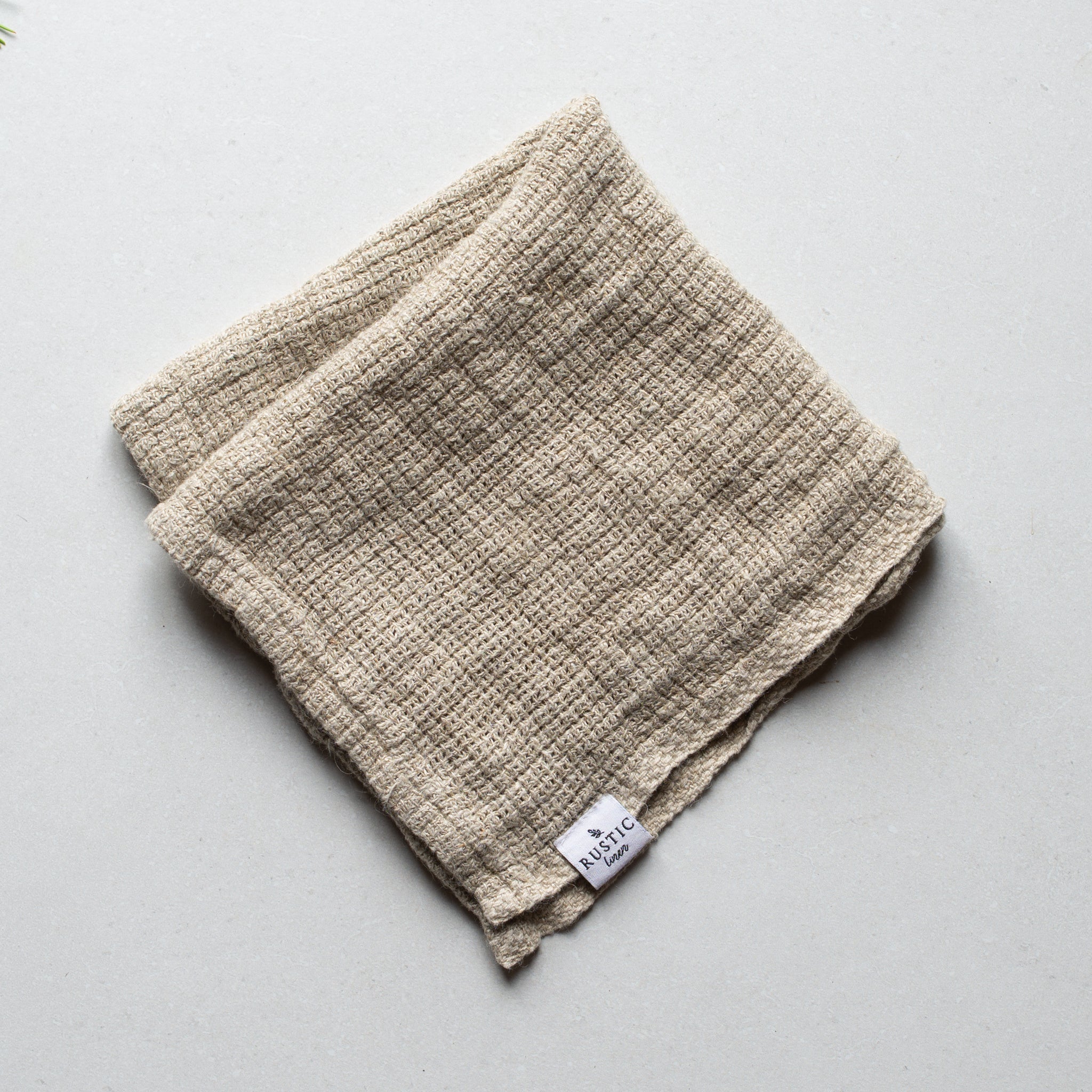 Rustic Linen Mesh Wash Cloth | Natural