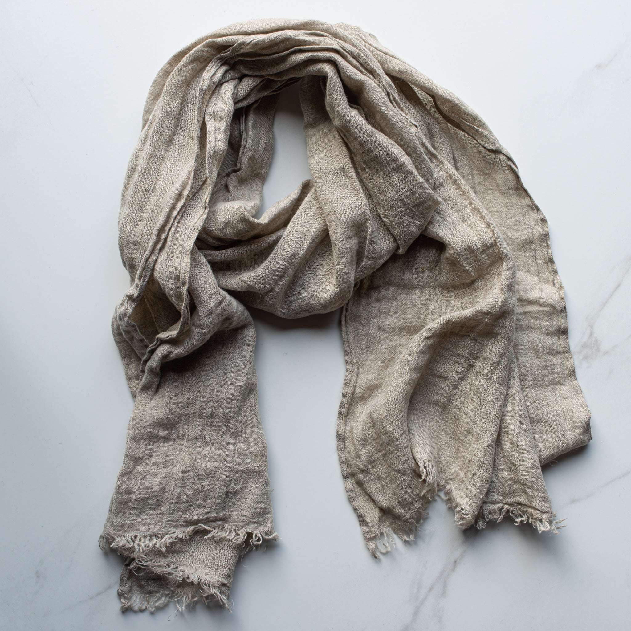 Gauze Linen Scarf | Natural