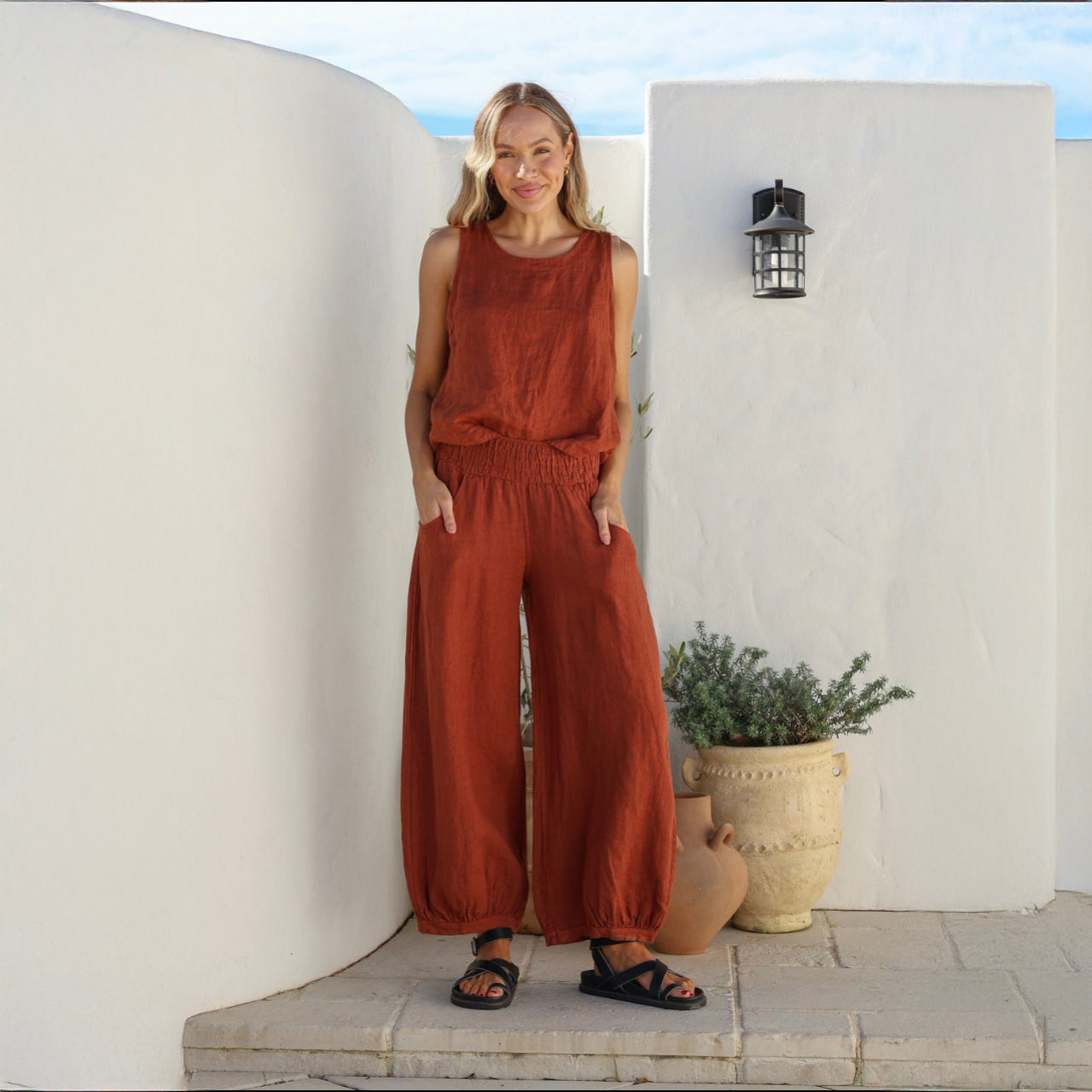 Linen Pant | Nervatura | Coco