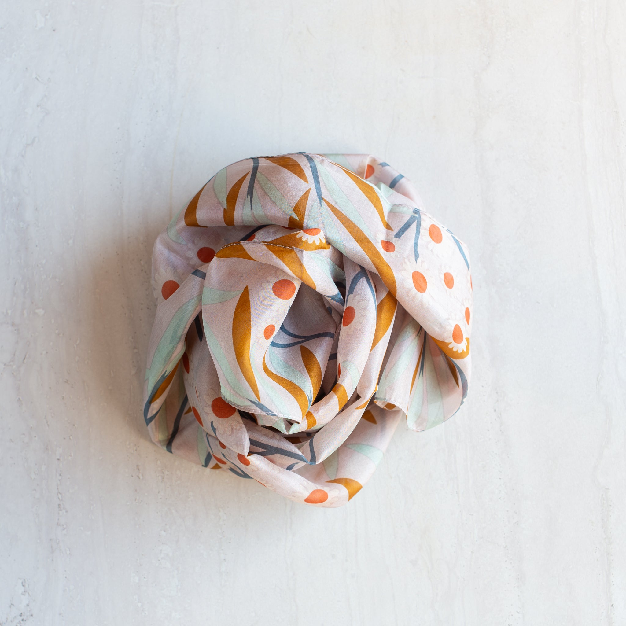 Long Silk Scarf | Everlasting Daisy