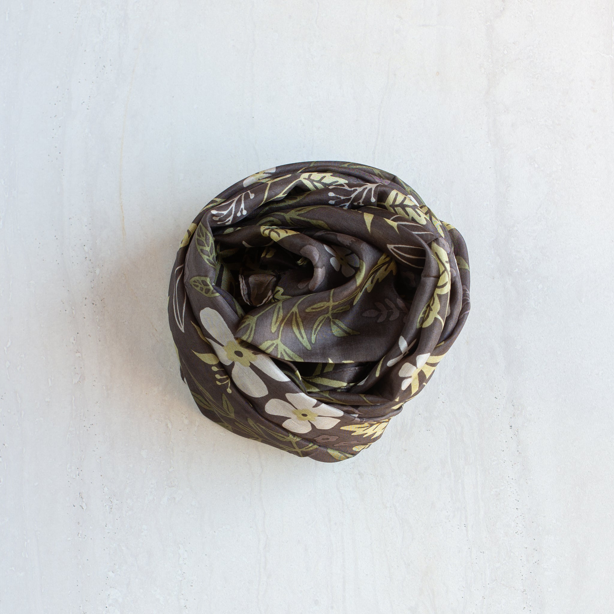 Long Silk Scarf | Garden