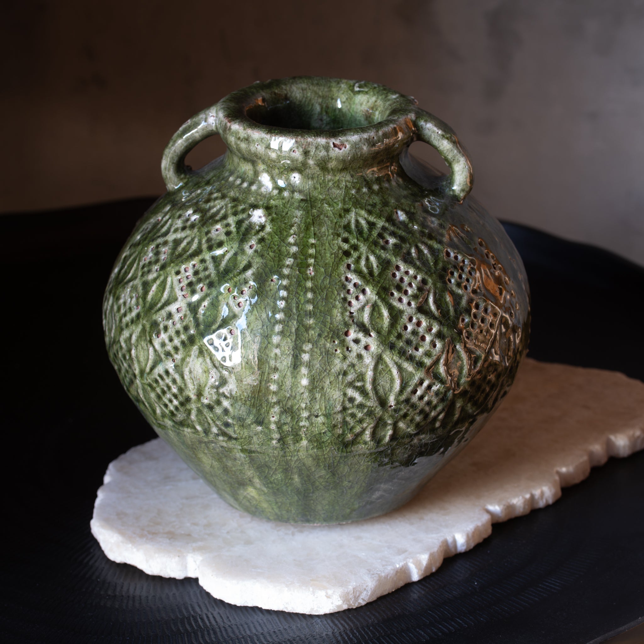 Sira Ceramic Urn | Green