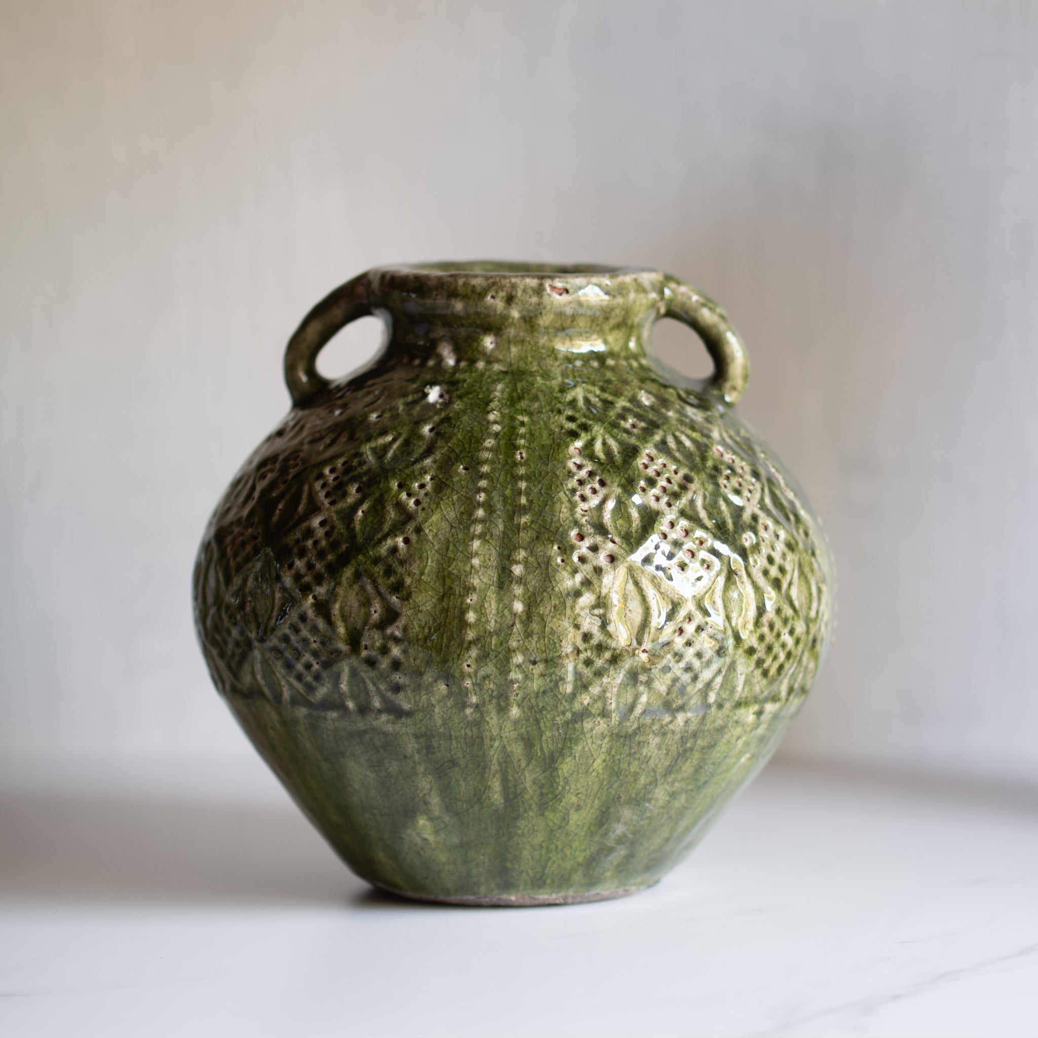 Sira Ceramic Urn | Green