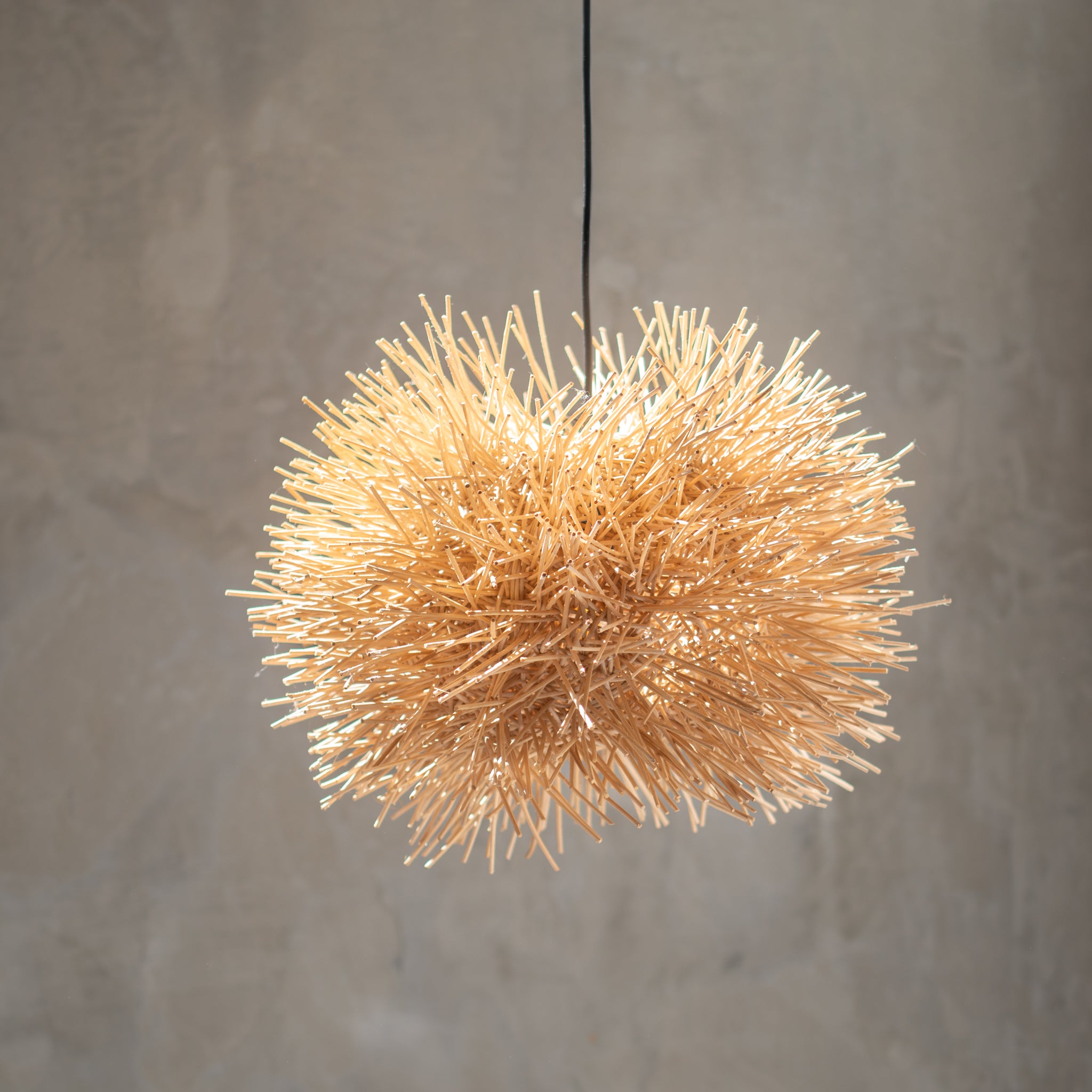 Spiky Urchin Rattan Light Shade | Natural | Medium