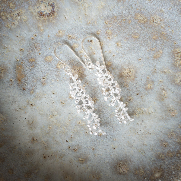 Sterling Silver Earrings | Coral Branch