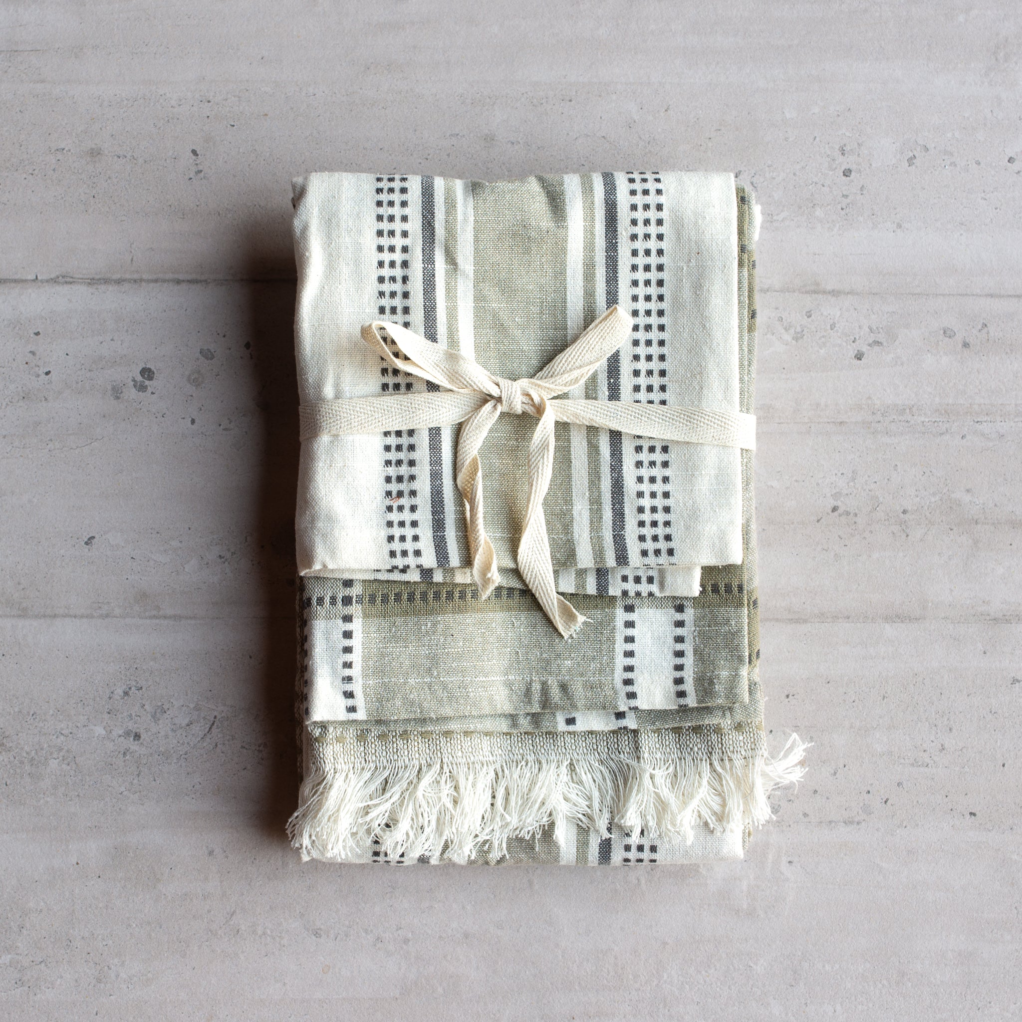 Kya Tea Towel Set of 3 | Olive