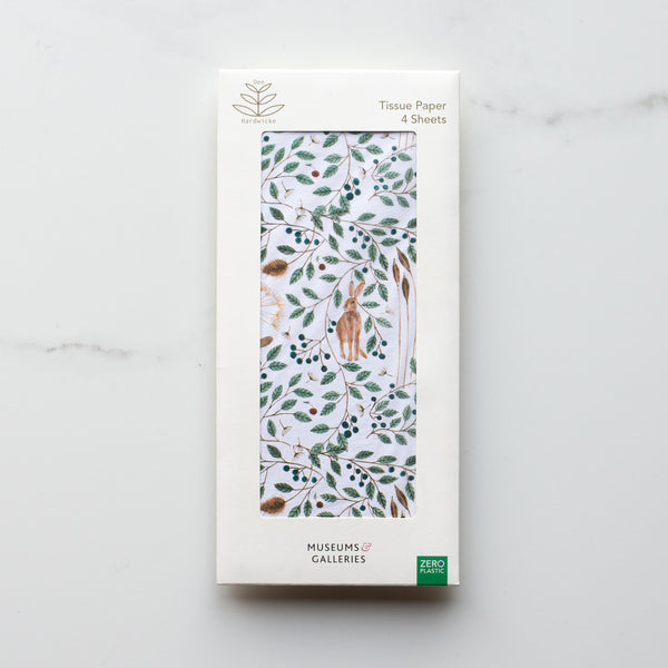 Printed Tissue Paper NZ Hares & Berries Design Folklore