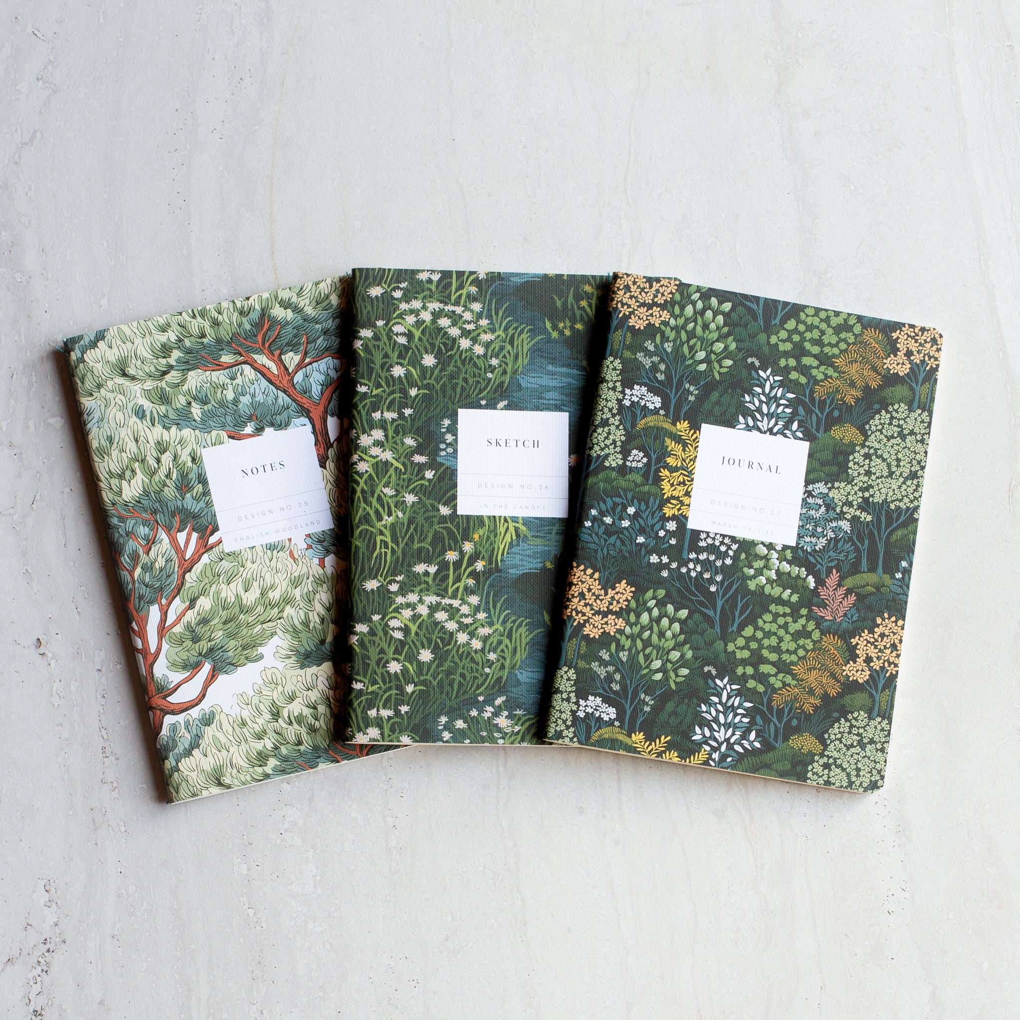 Stitch Bound Medium Notebook | Set/3 | Trees