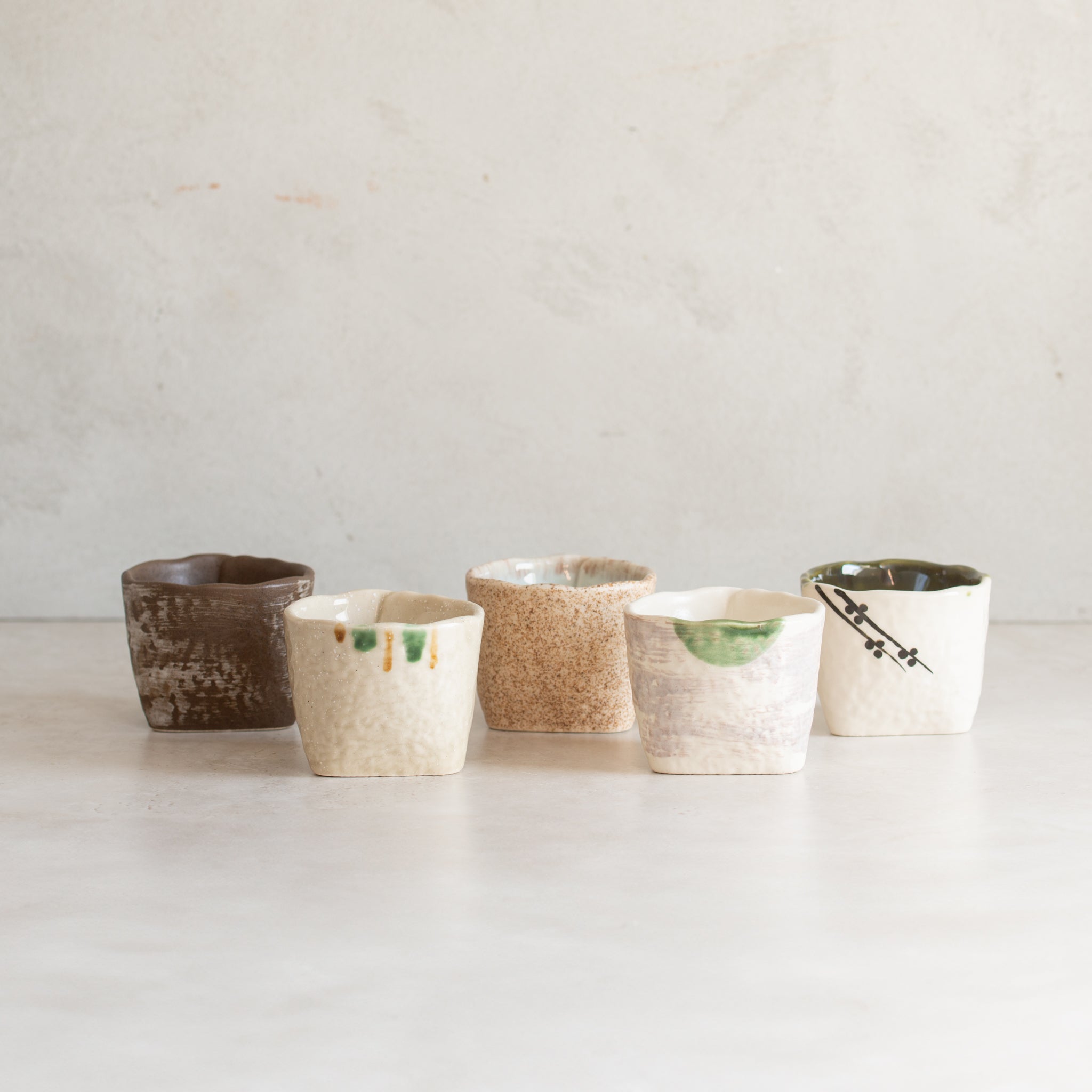 Japanese Ceramics | Triangular Cup | Assorted