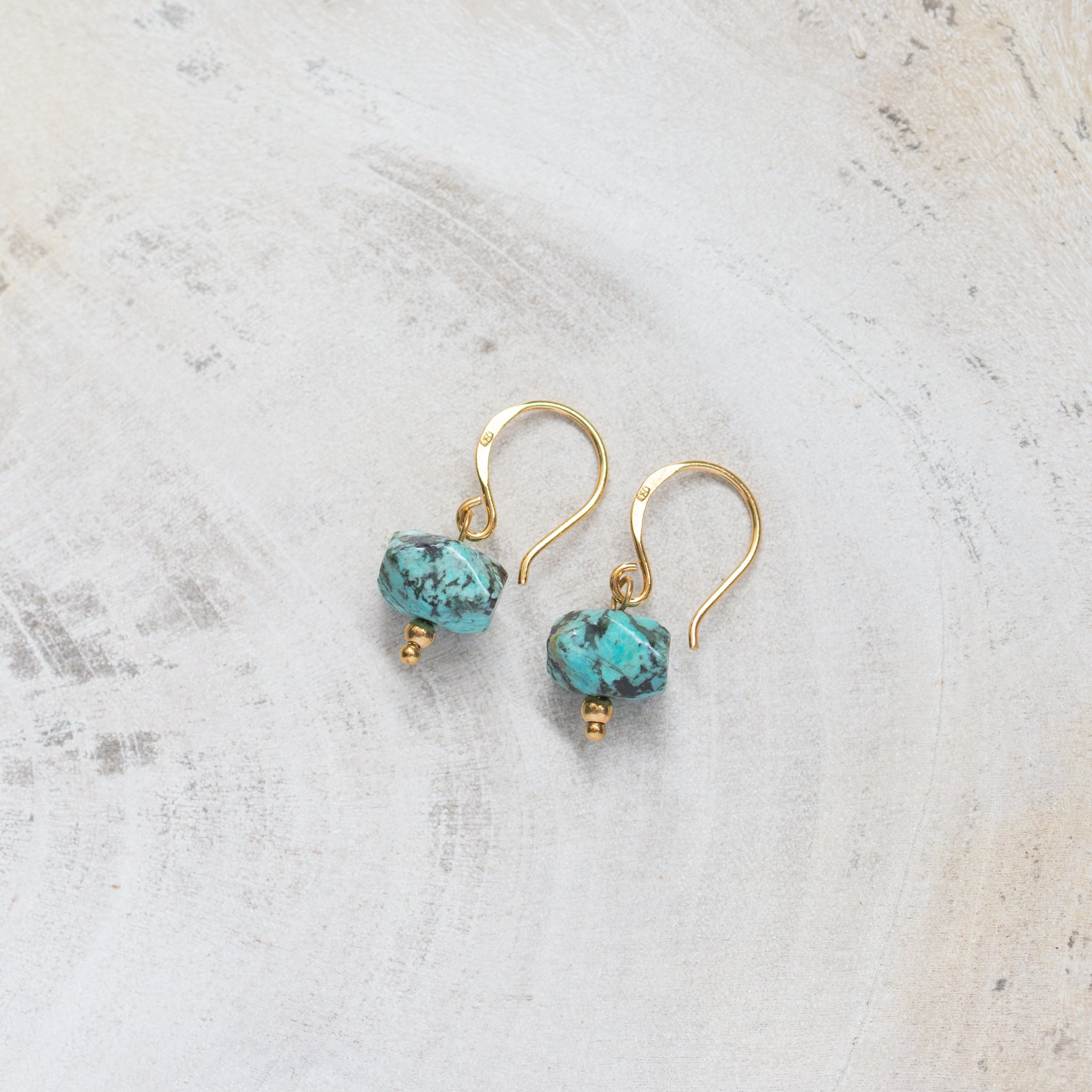 Crystal + Stone Earrings | African Turquoise
