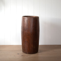 Wooden Drum | Vintage Hand-Carved (54cm)
