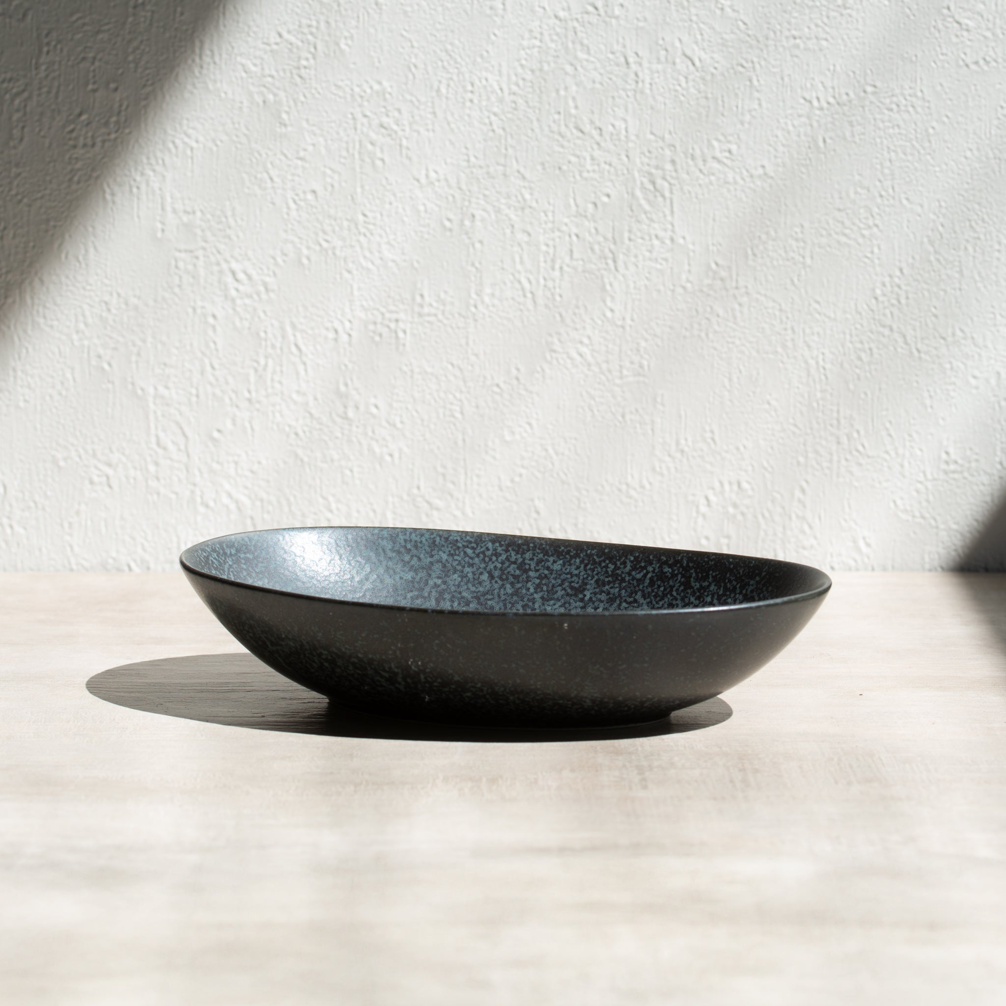 Japanese Ceramics | Wabisabi Long Oval Bowl | Black