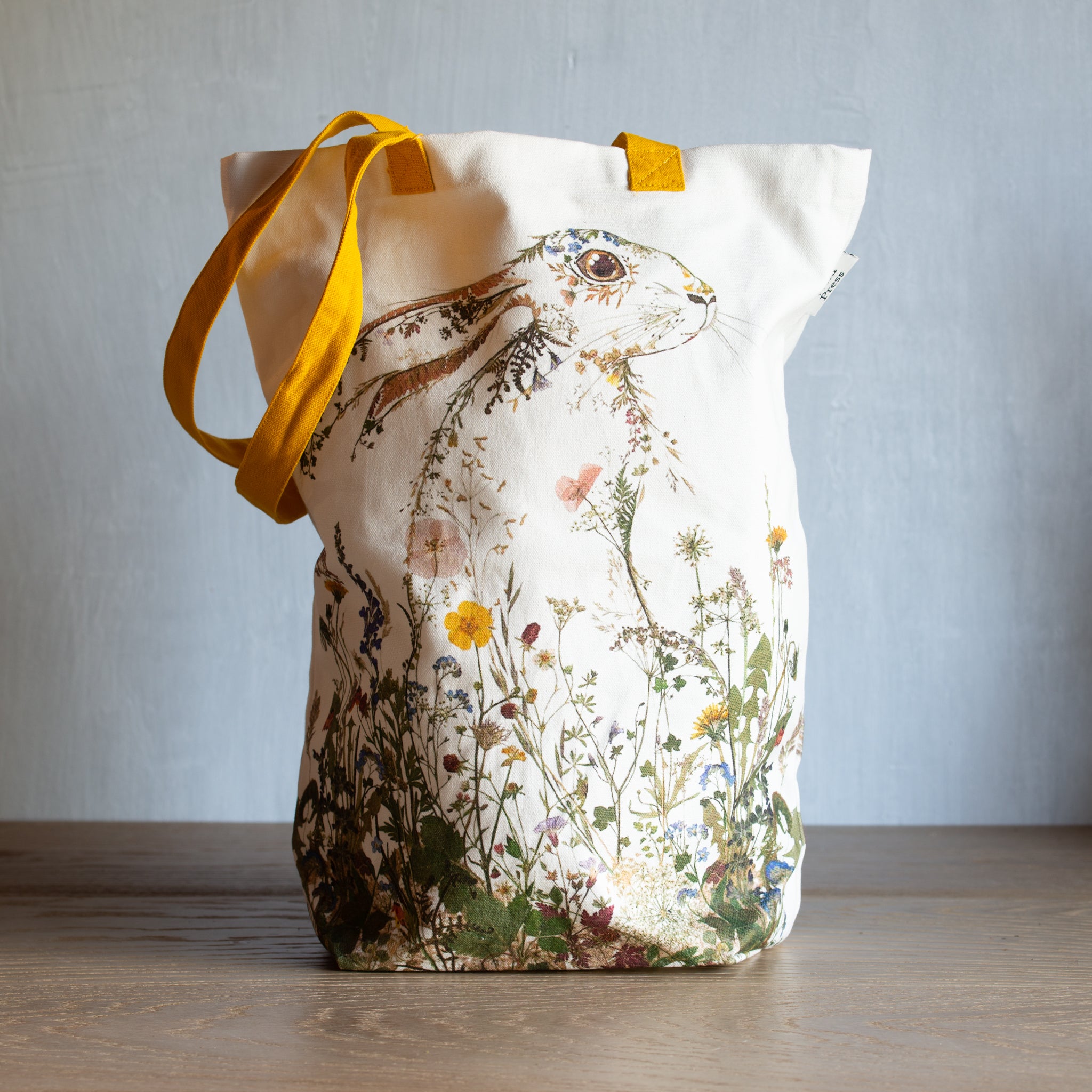Wildflower Hare Tote Bag