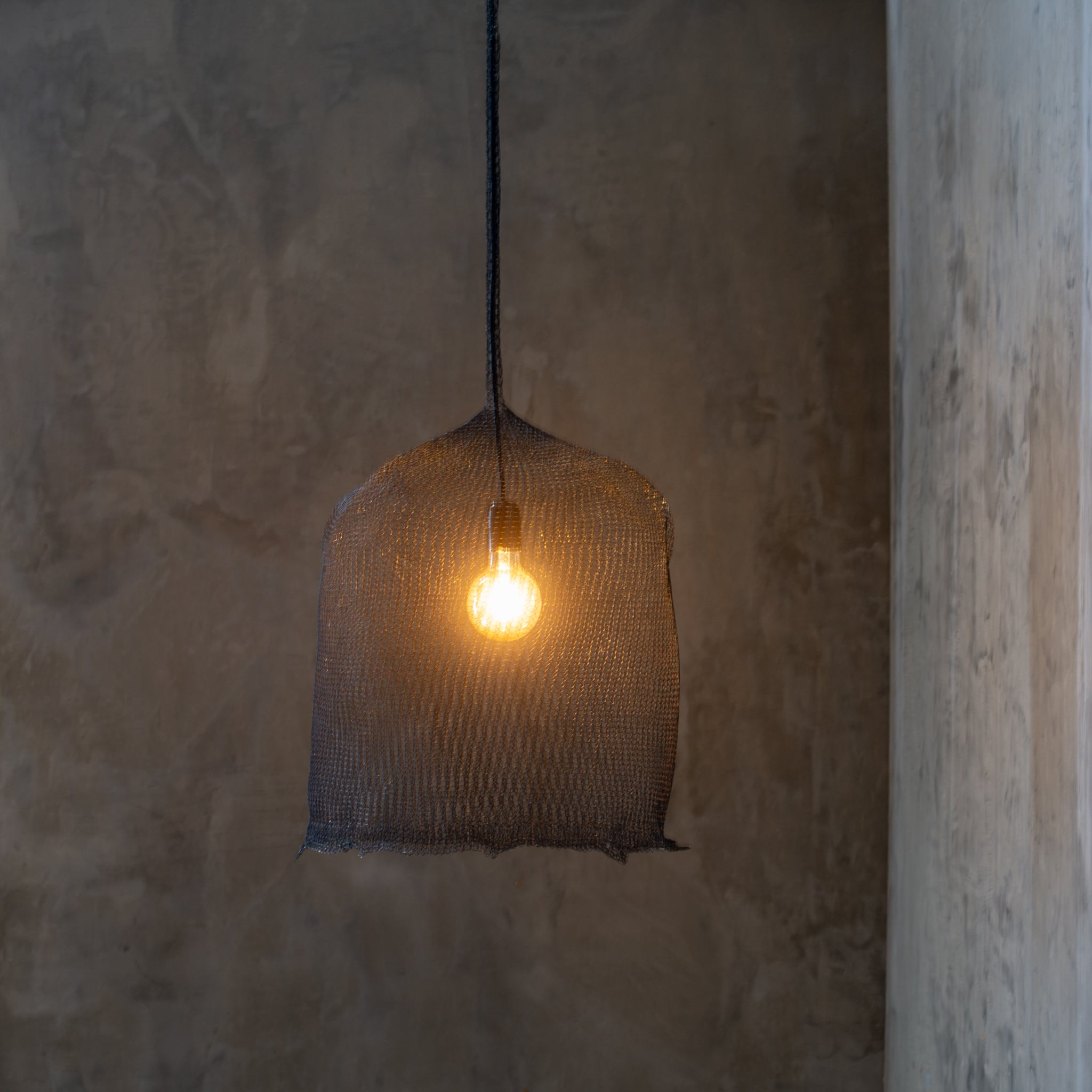 Hand Woven Wire Light Shade | Whimsy | Black Mist