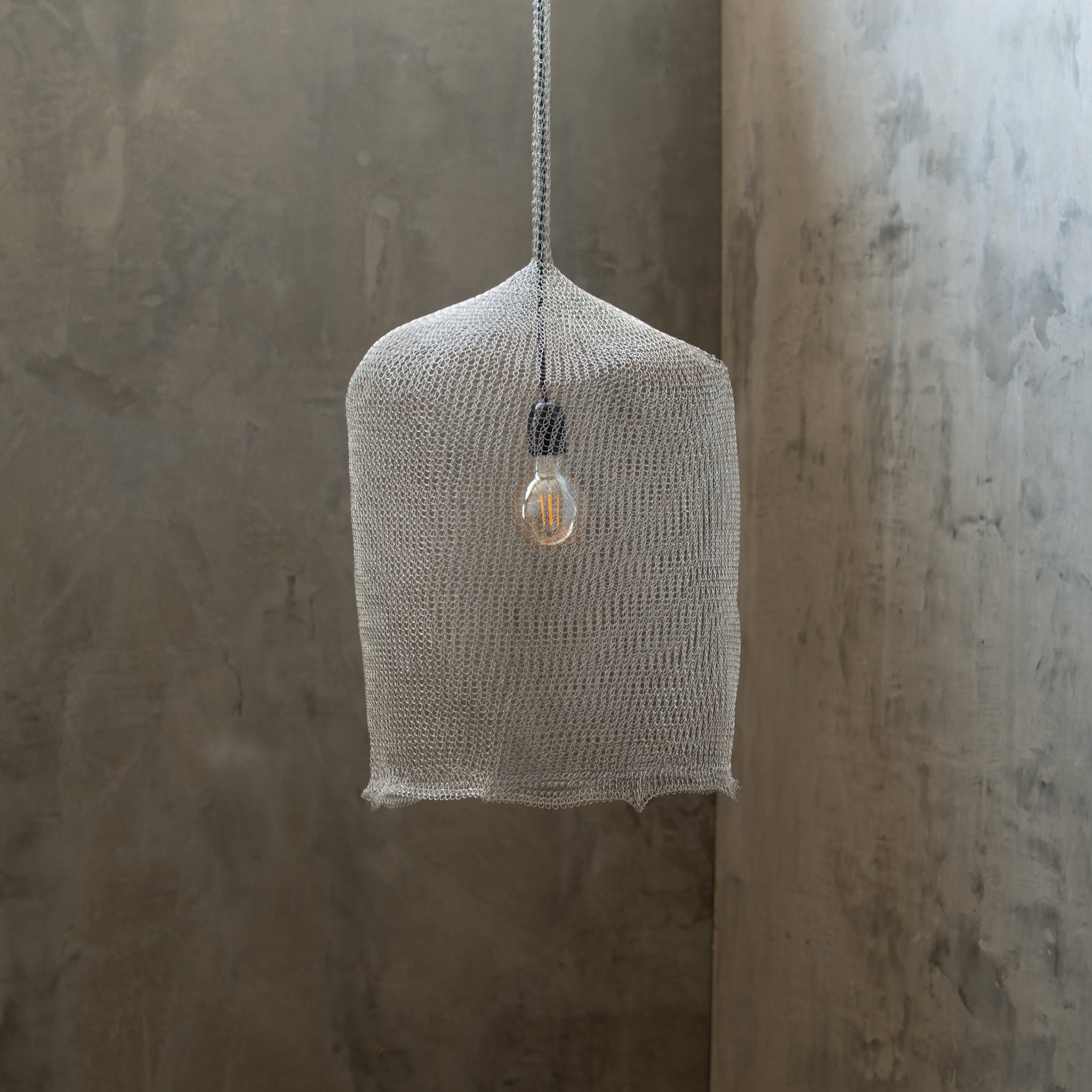 Hand Woven Wire Light Shade | Whimsy | Silver