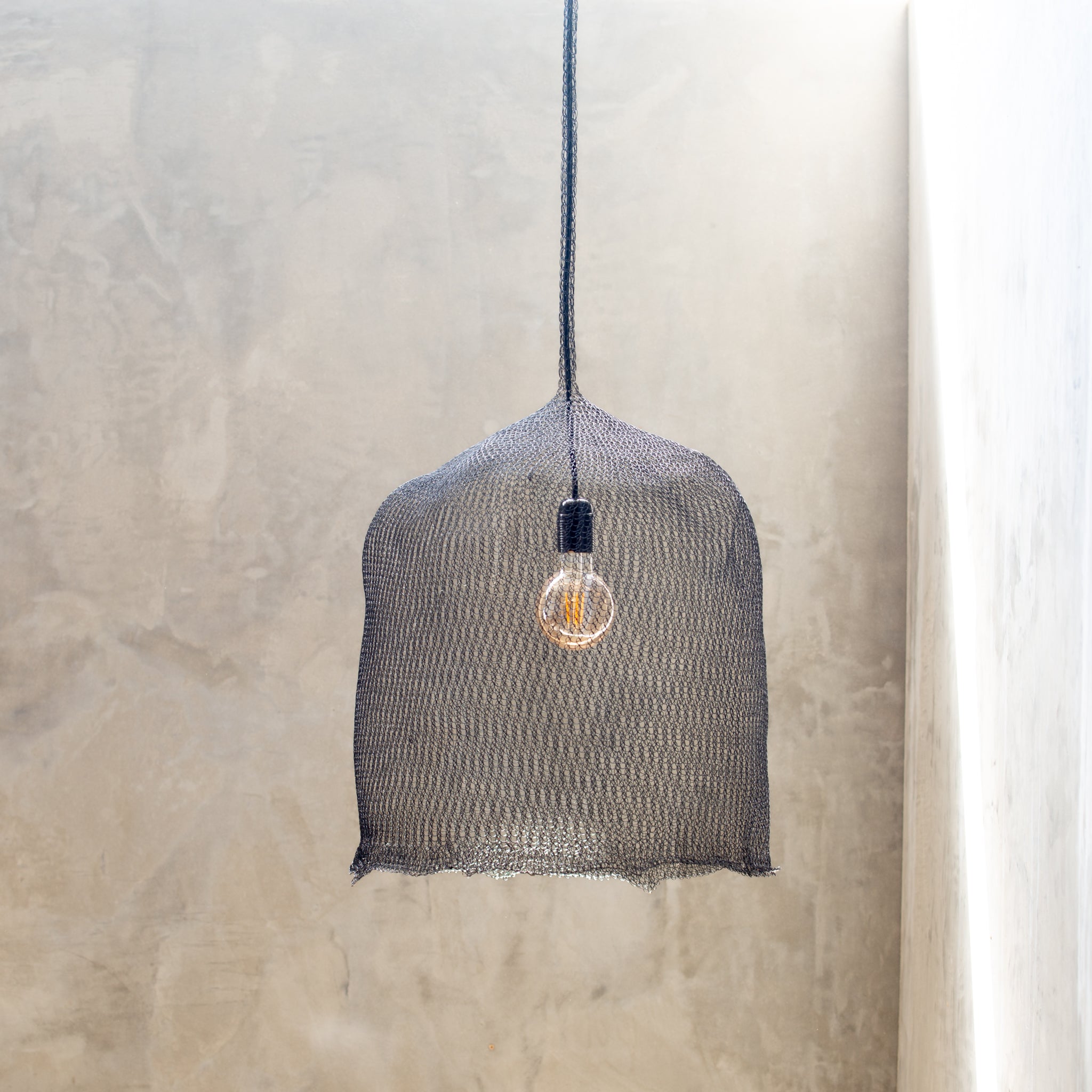 Hand Woven Wire Light Shade | Whimsy | Black Mist