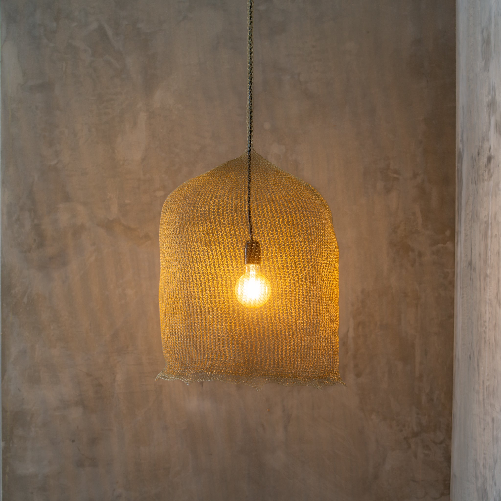 Hand Woven Wire Light Shade | Whimsy | Gold