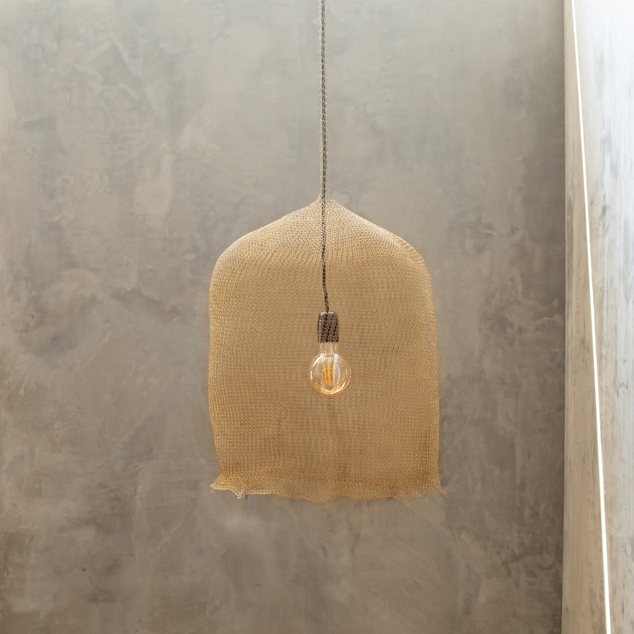 Hand Woven Wire Light Shade | Whimsy | Gold