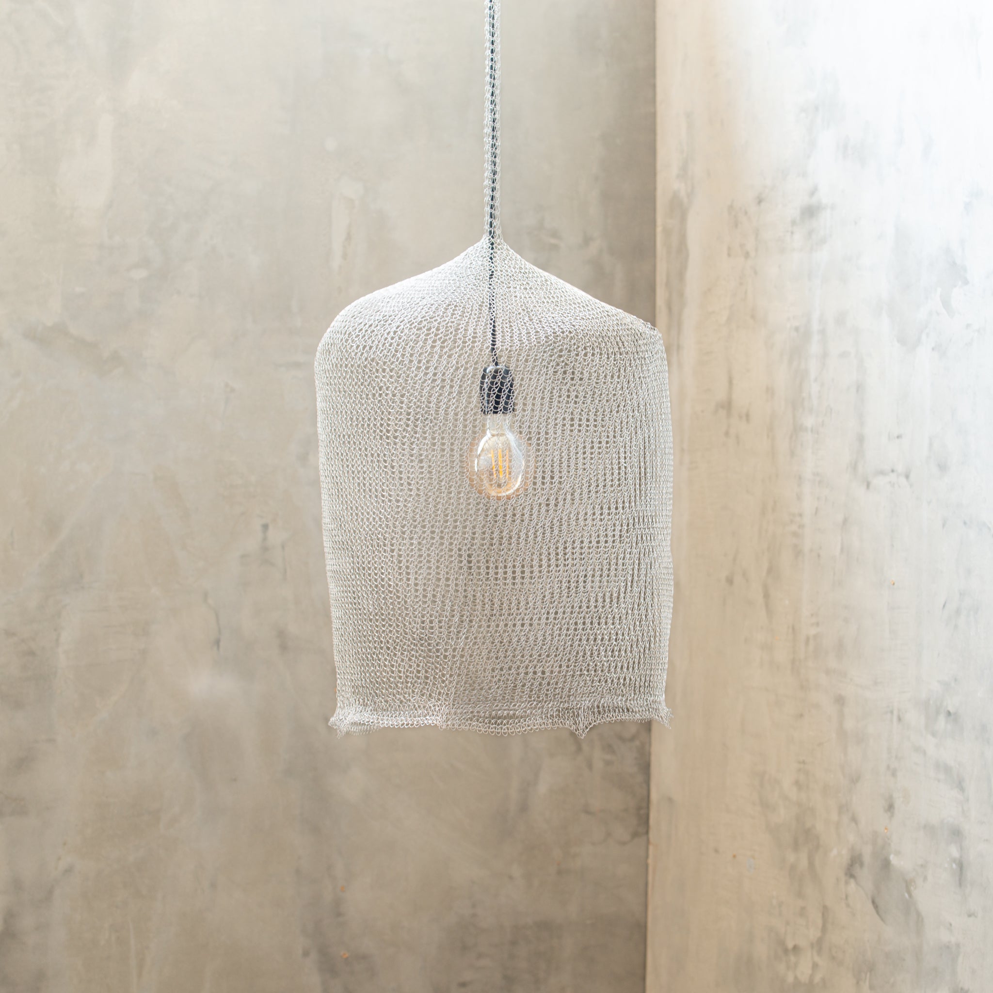 Hand Woven Wire Light Shade | Whimsy | Silver