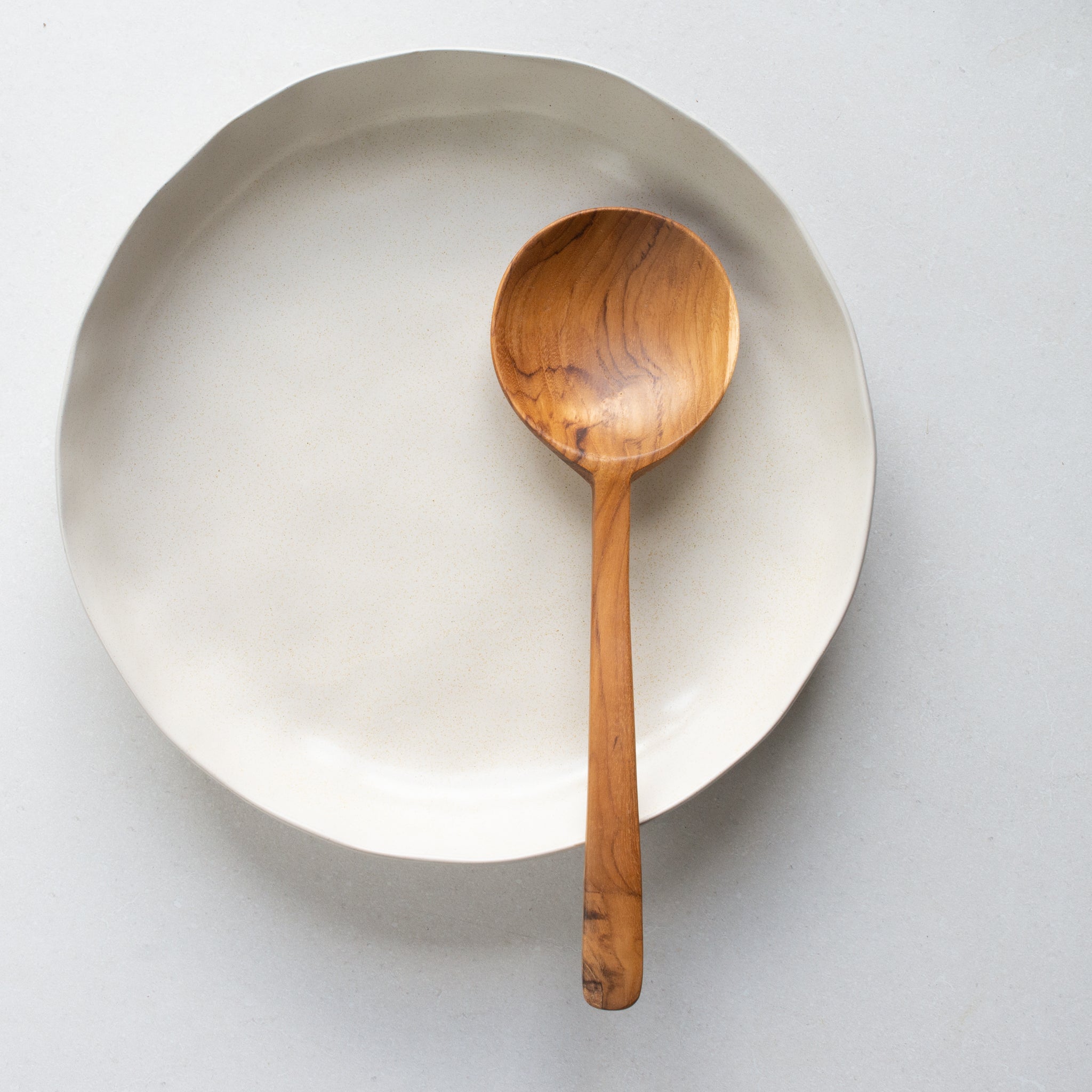 Large Teak Serving Spoon