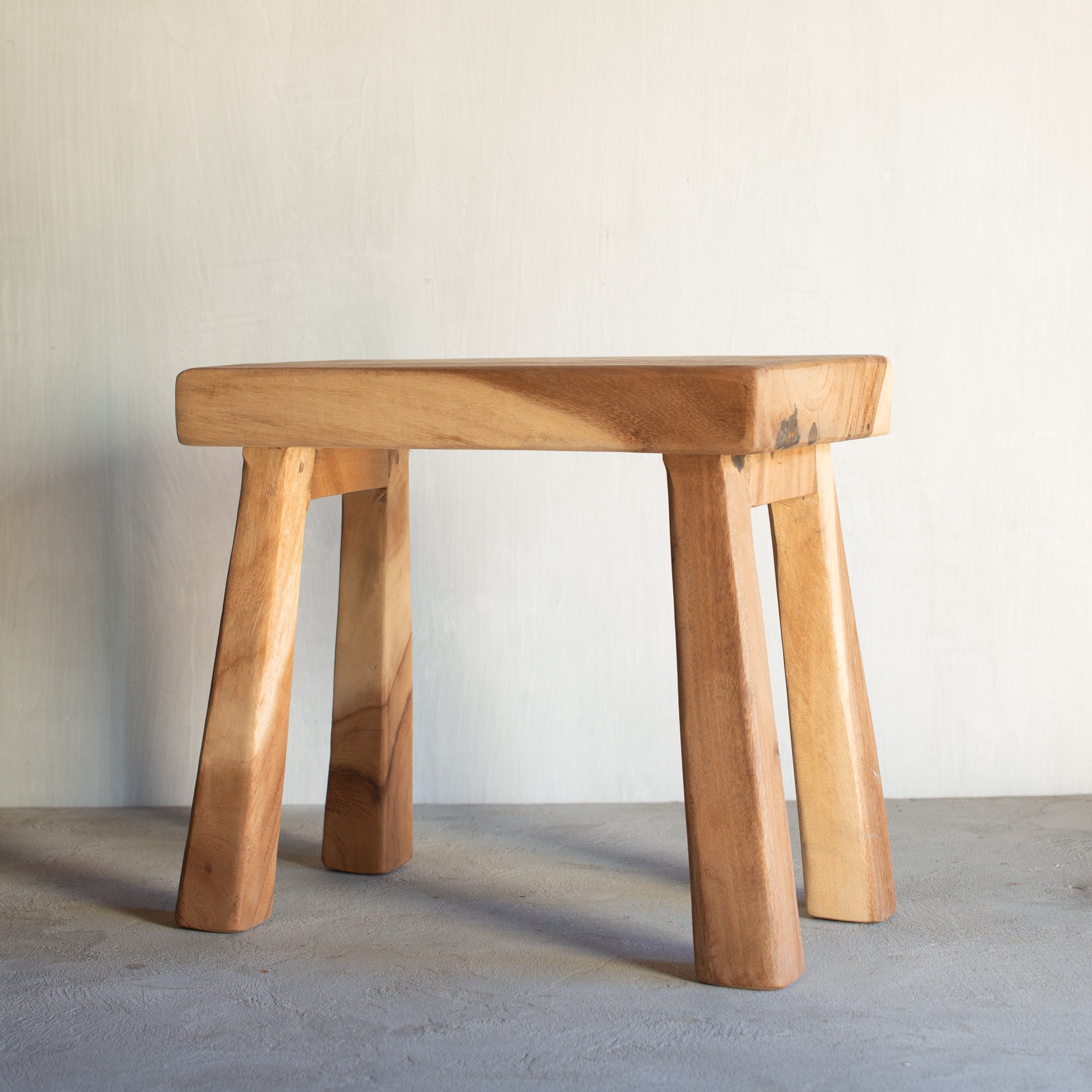 Handmade Stool | Suar Wood | Natural