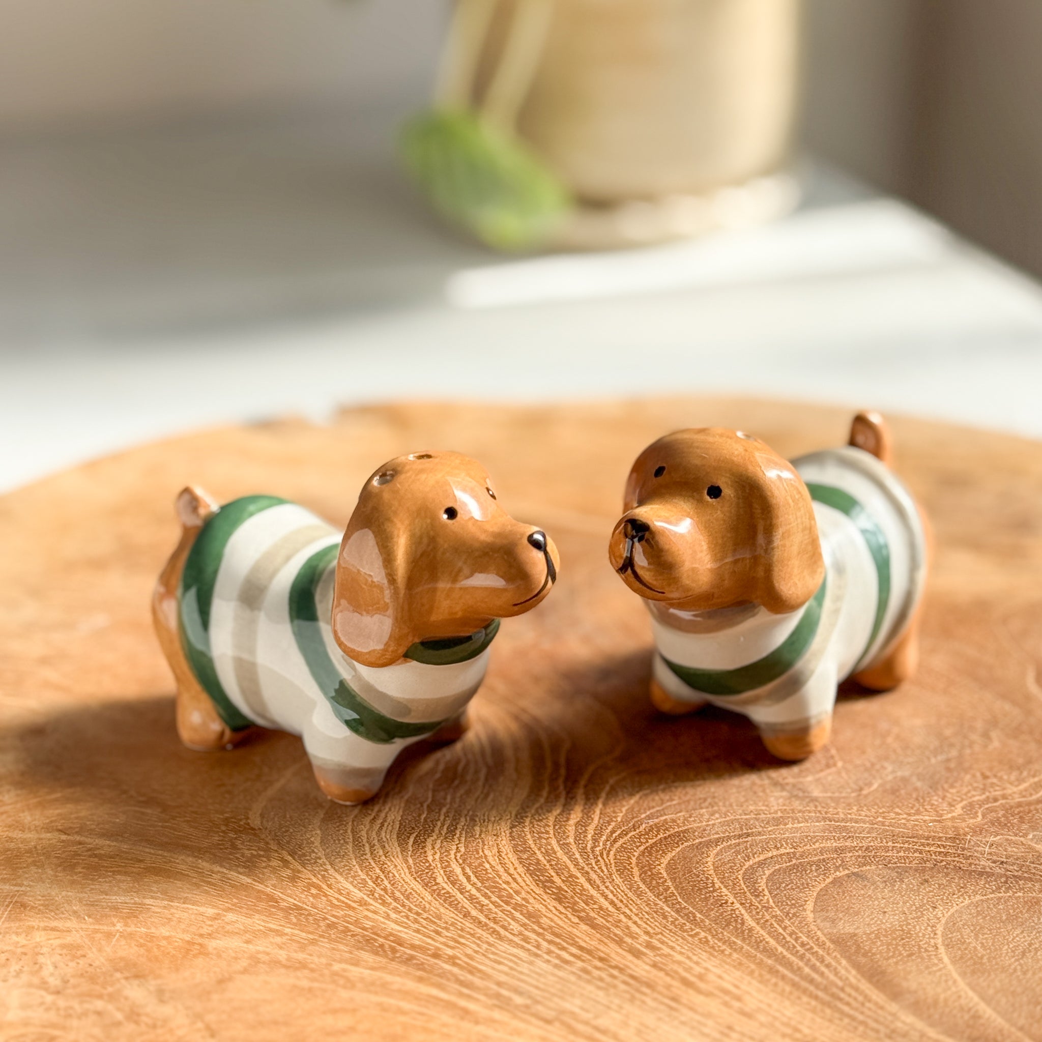 Ceramic Salt + Pepper Shakers | Woofers