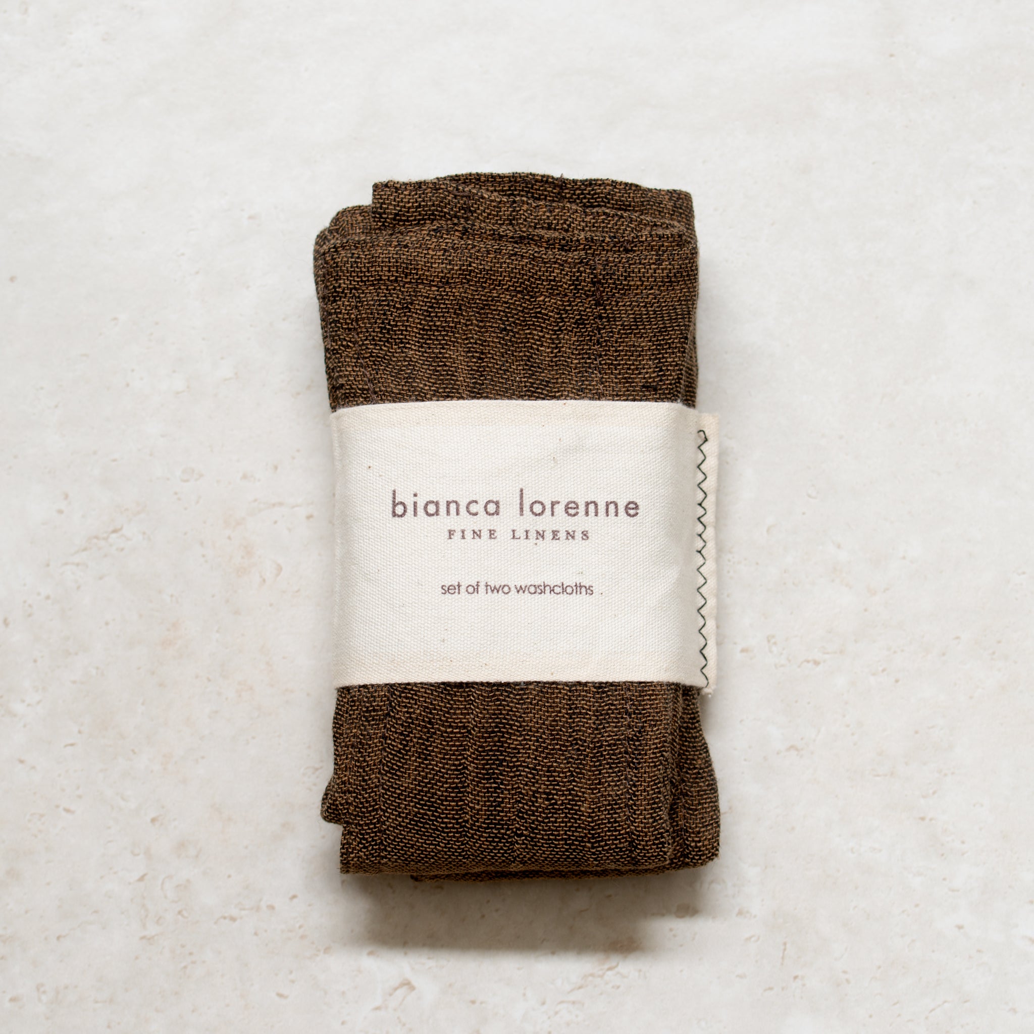 Linen + Cotton Face Washer | Bronze