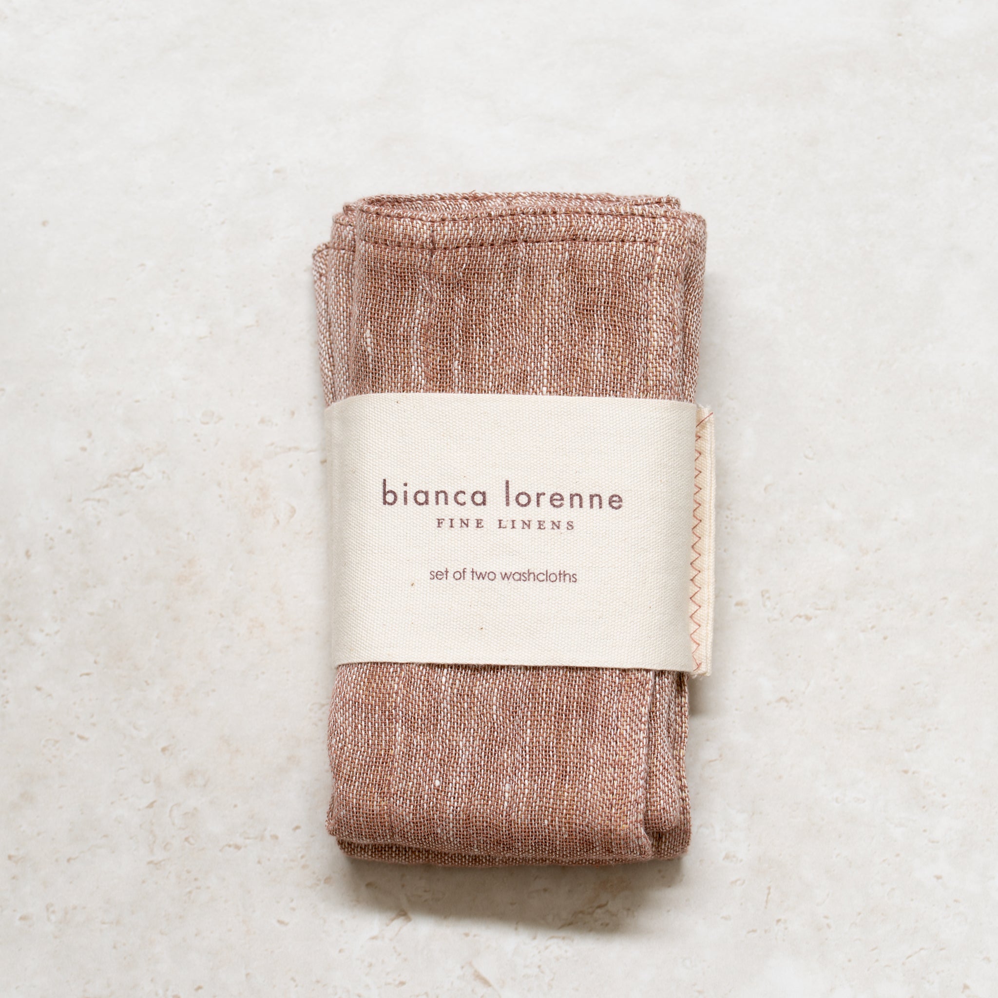 Linen + Cotton Face Washer | Rose