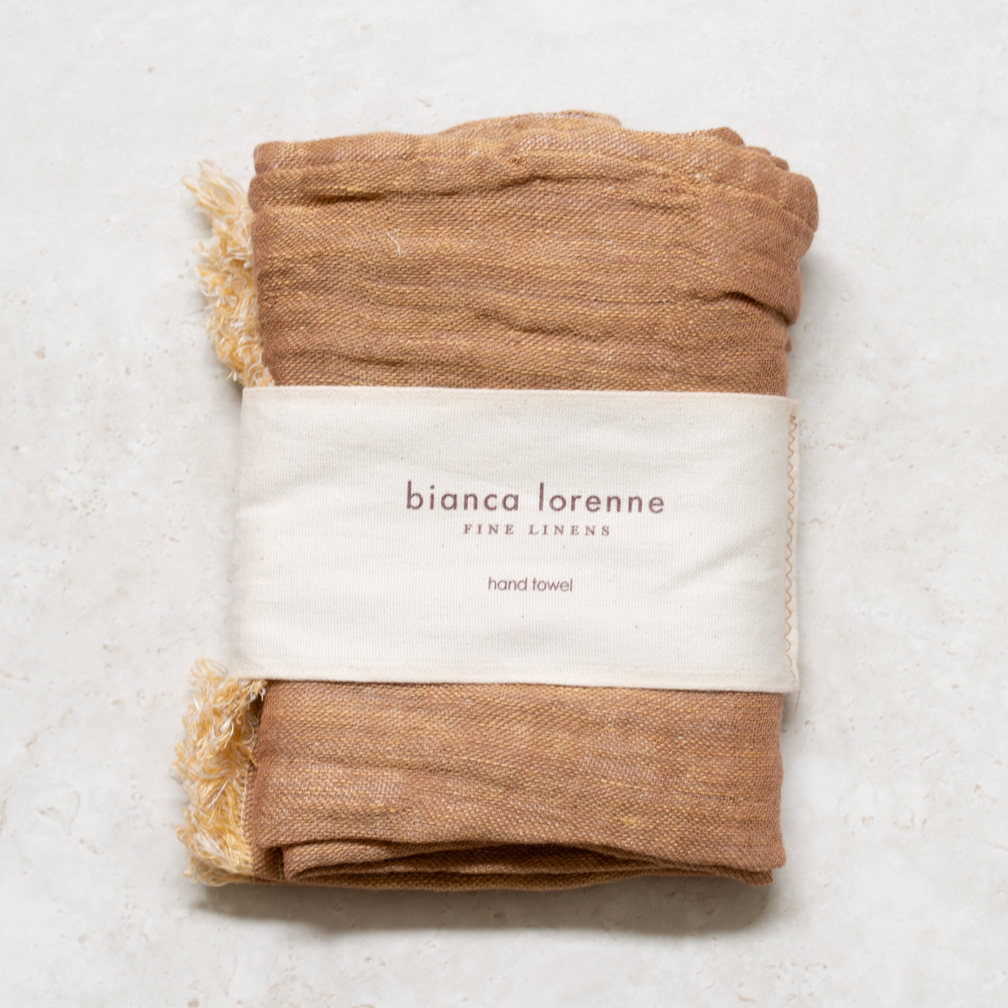 Linen + Cotton Hand Towel | Sepia/Rose