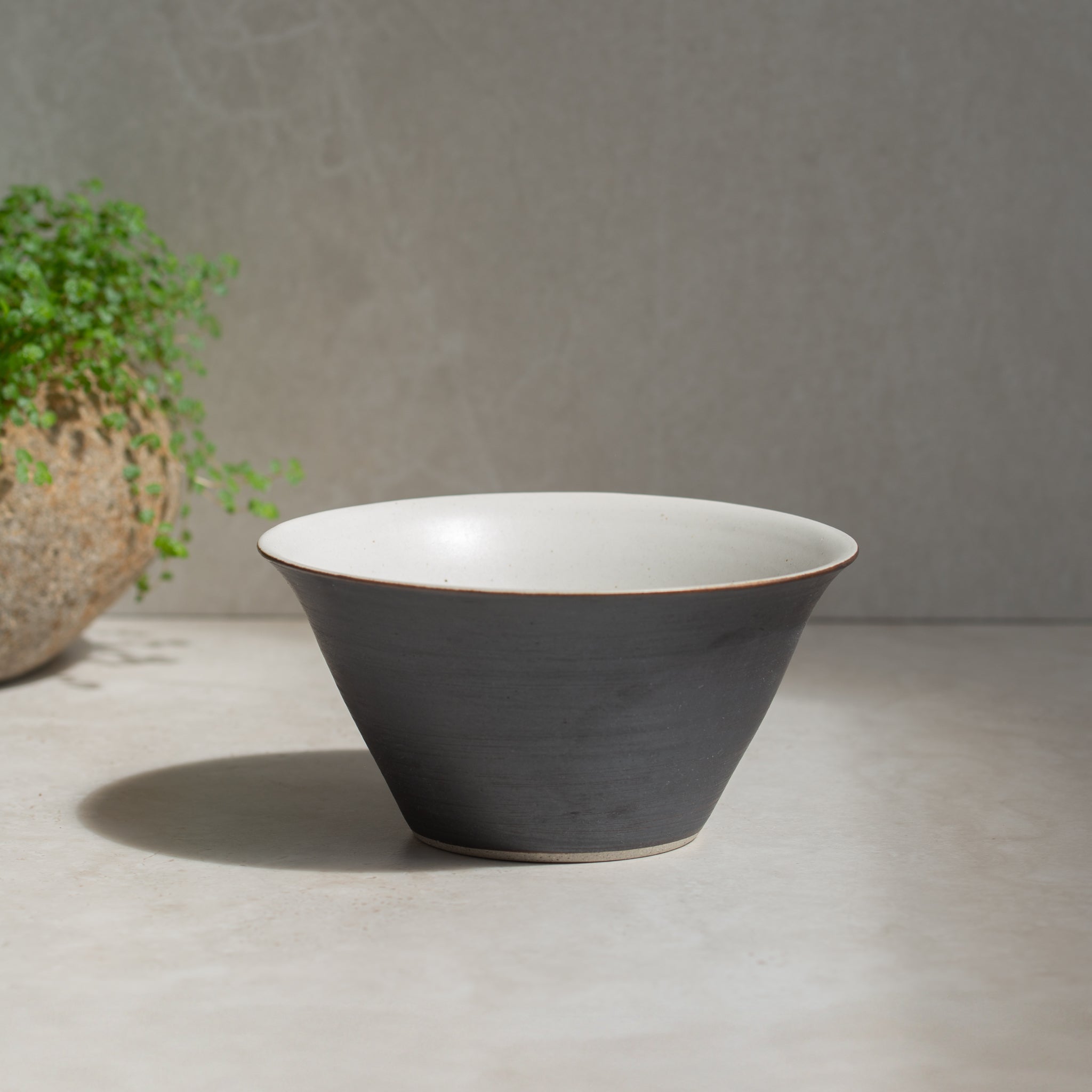 Black Ceramic High Sided Bowl