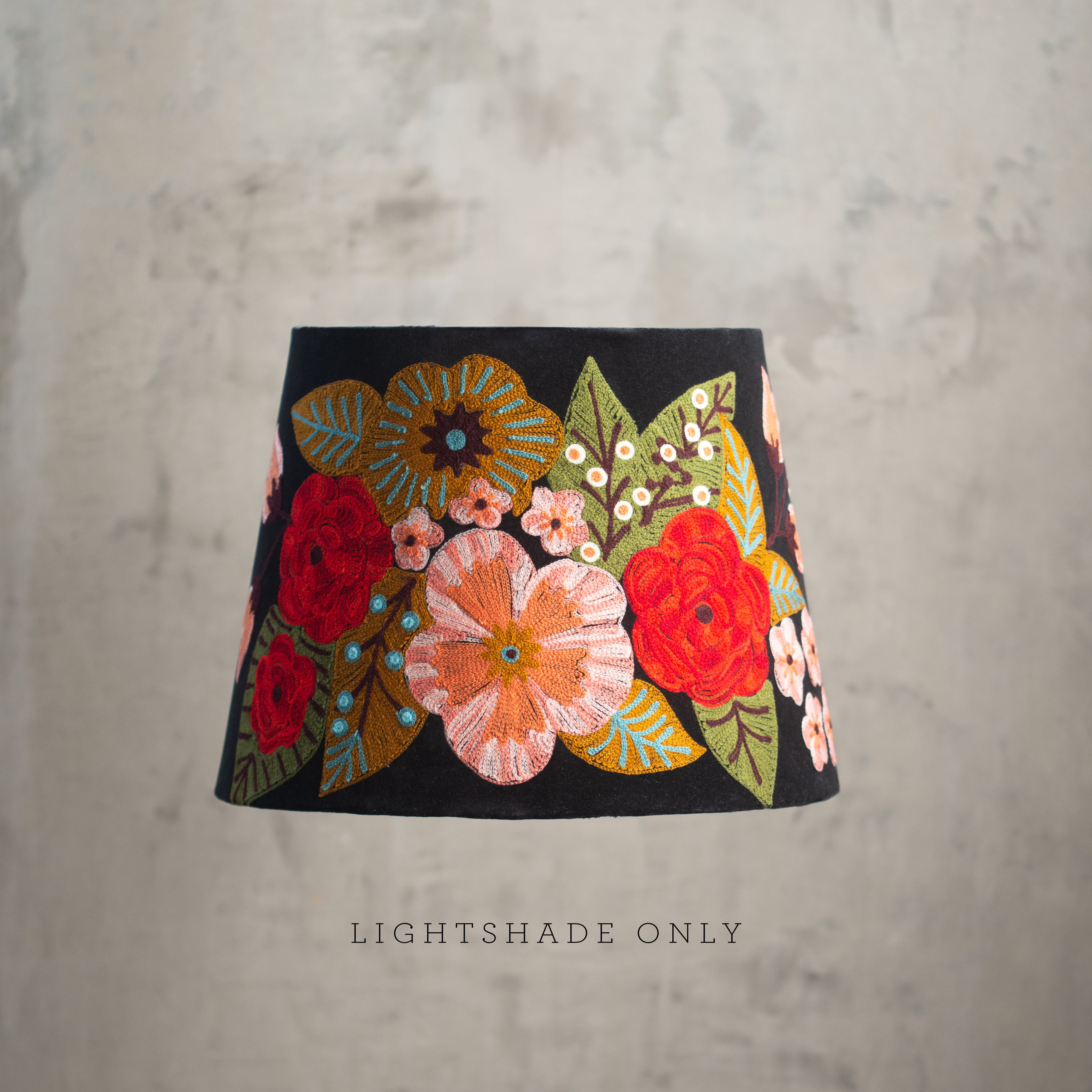 Broderi | Velvet Table Lamp Shade | Flora