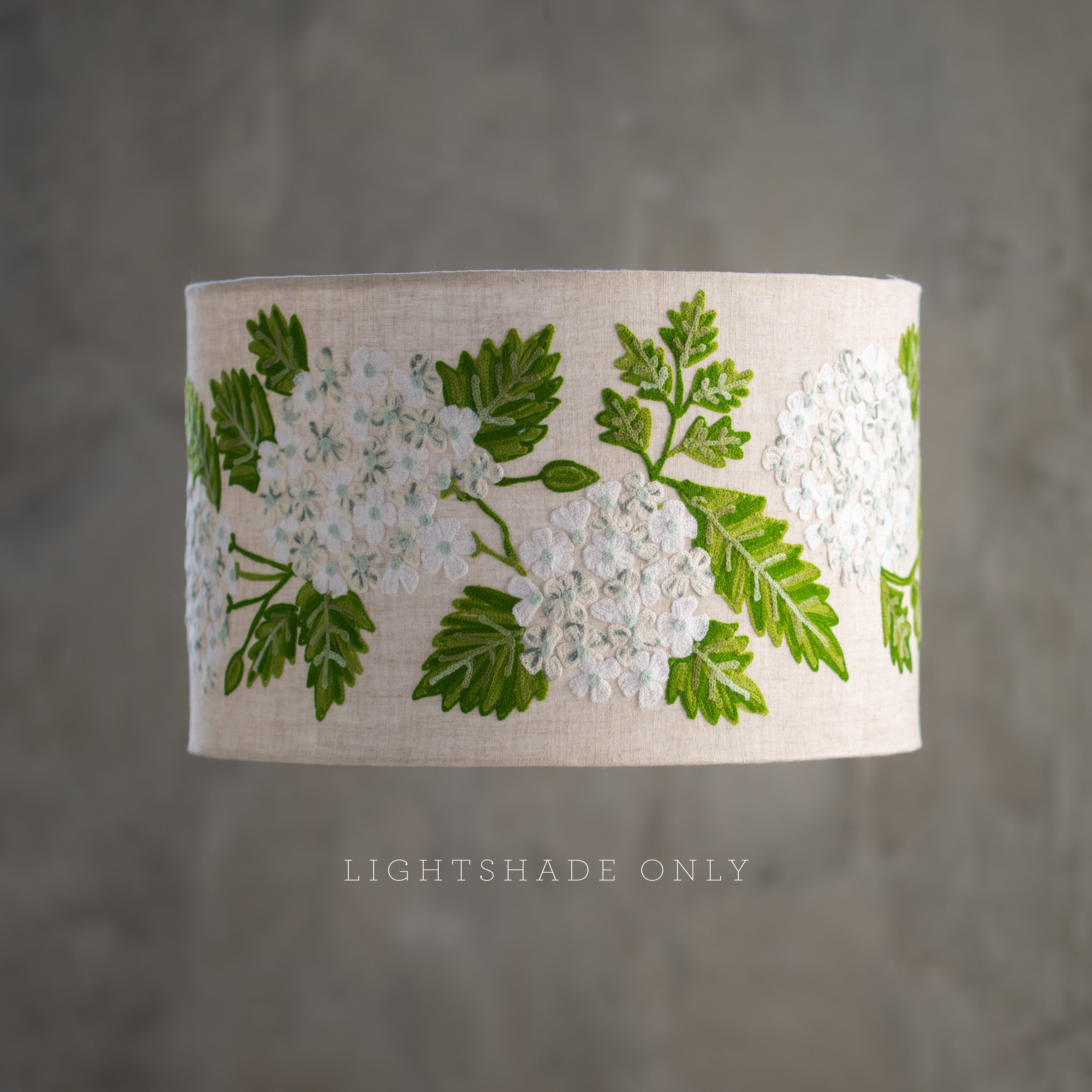 Broderi | Linen Table Lamp Shade | Hydrangea