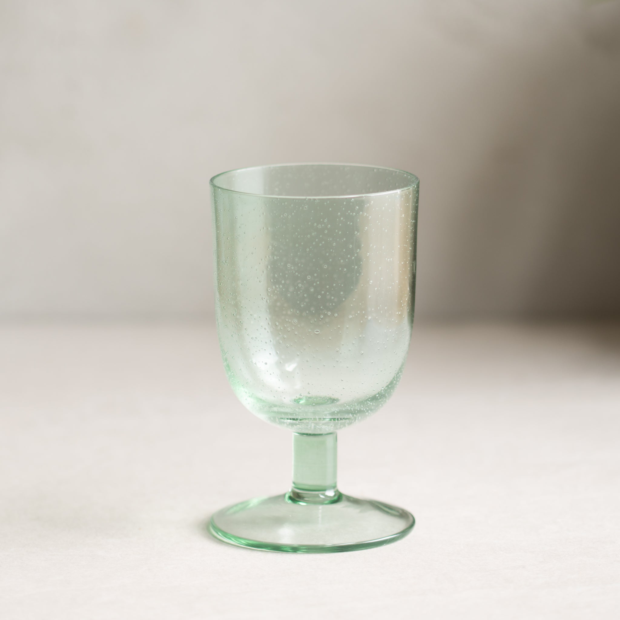 Bubble Glass Wine Glass | Pale Green