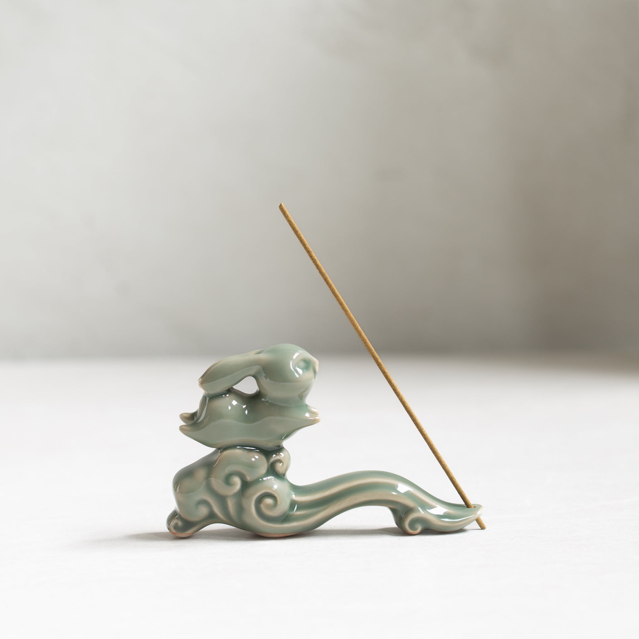Incense Holder | Celadon Cloud Rabbit