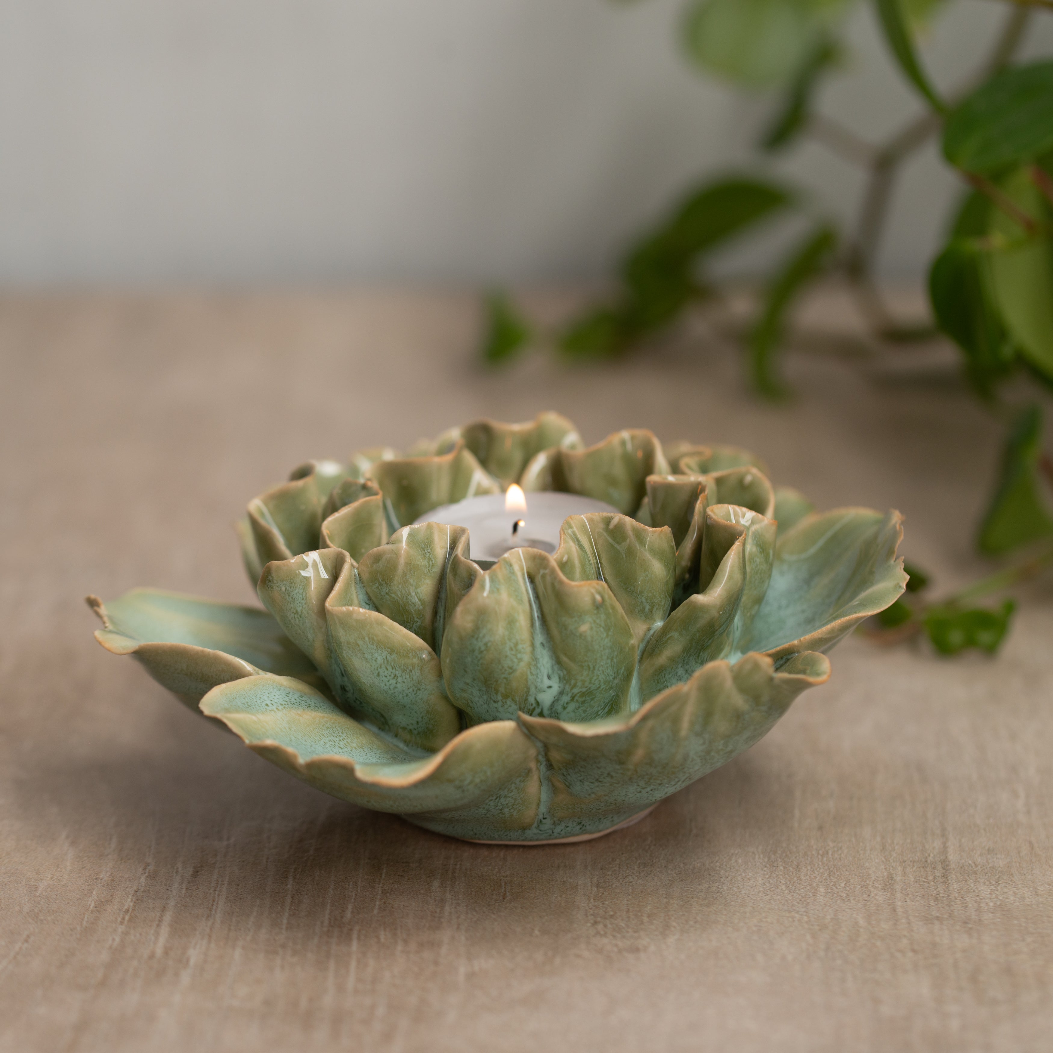 Ceramic Tealight Holder | French Green