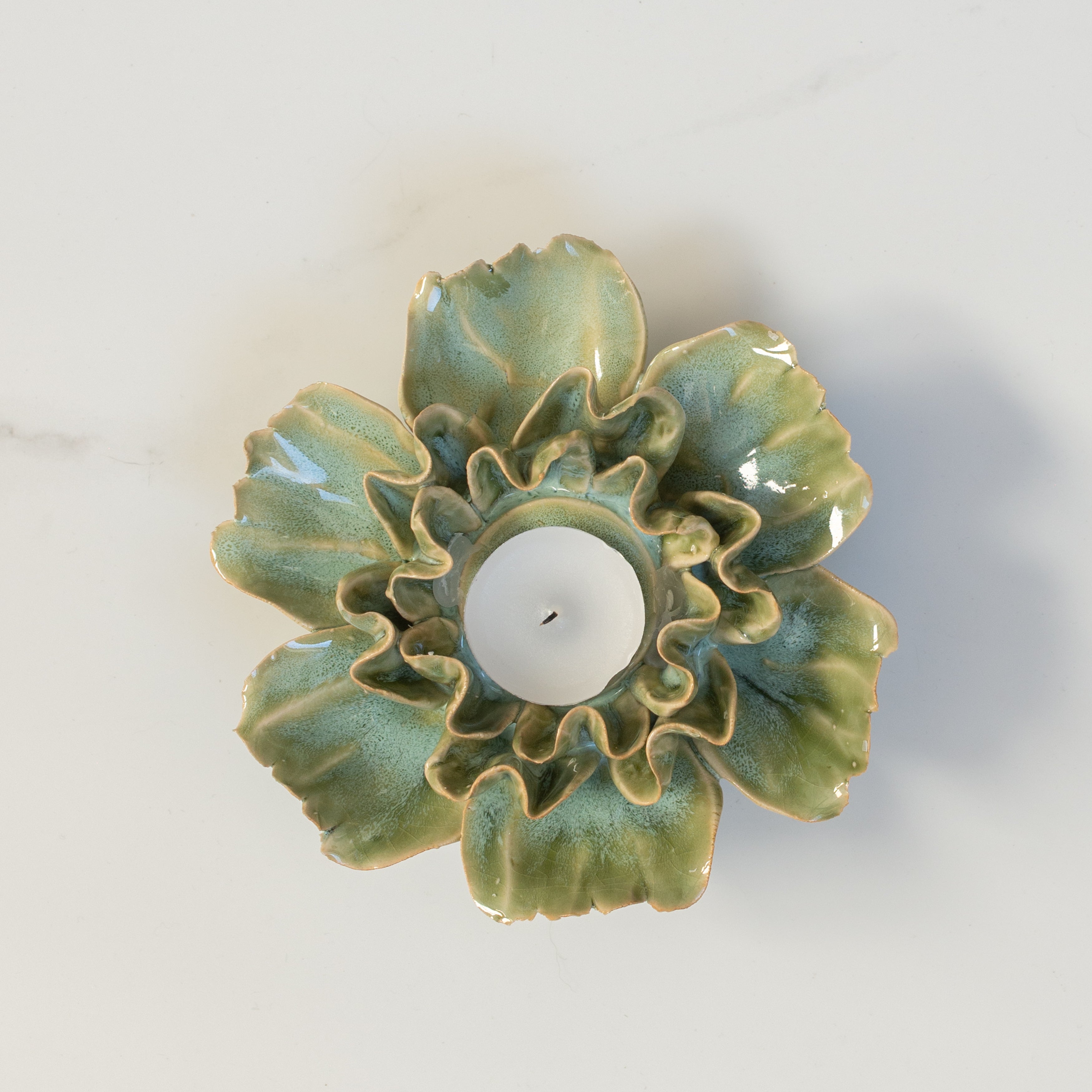 Ceramic Tealight Holder | French Green