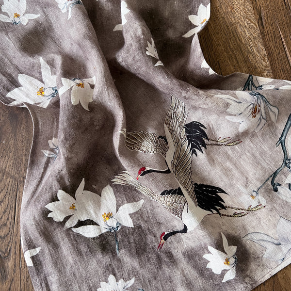 Linen Tea Towel | Cranes